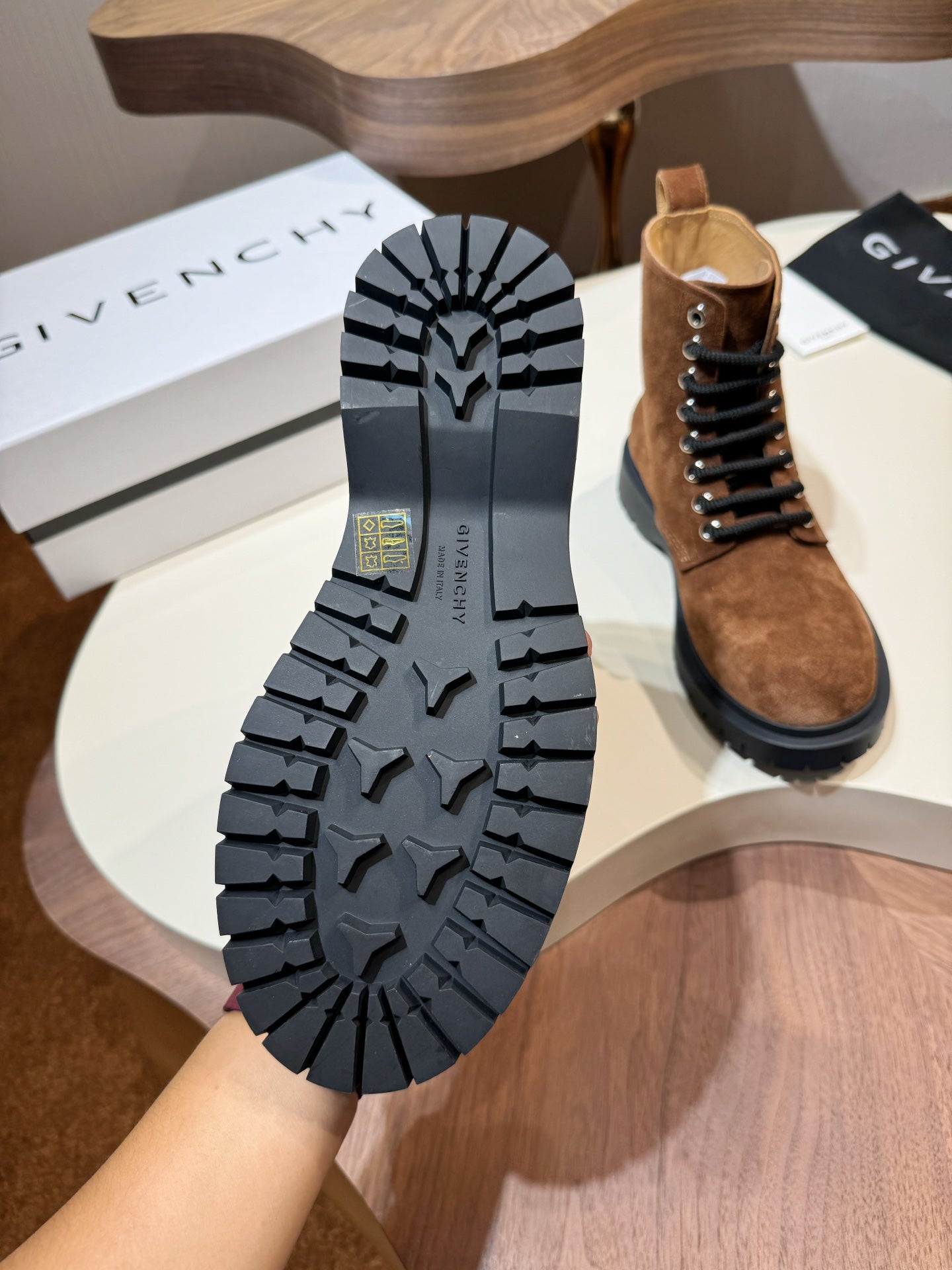 Givenchy Boots Brown suede Leather Shoes for Men