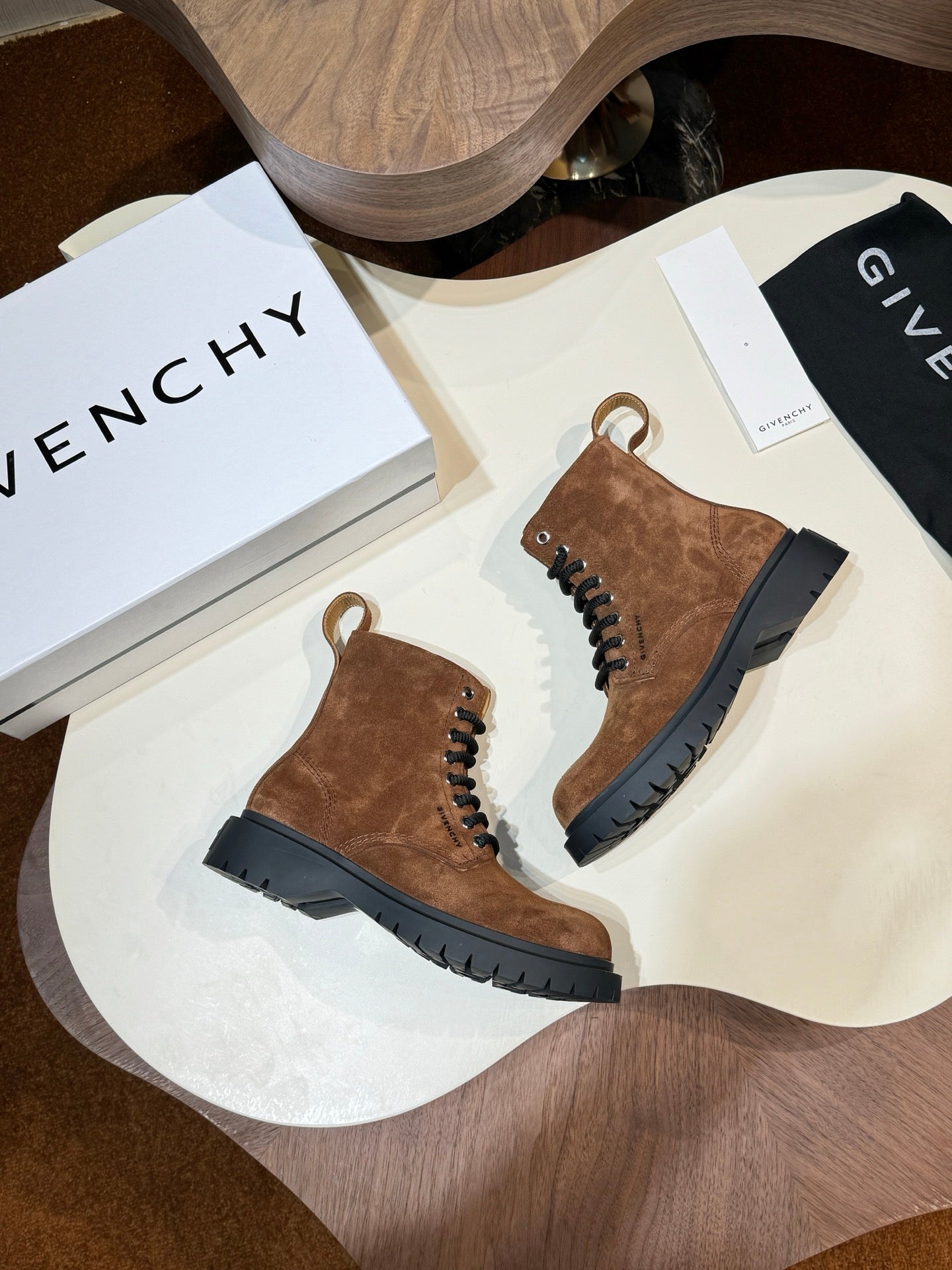 Givenchy Boots Brown suede Leather Shoes for Men