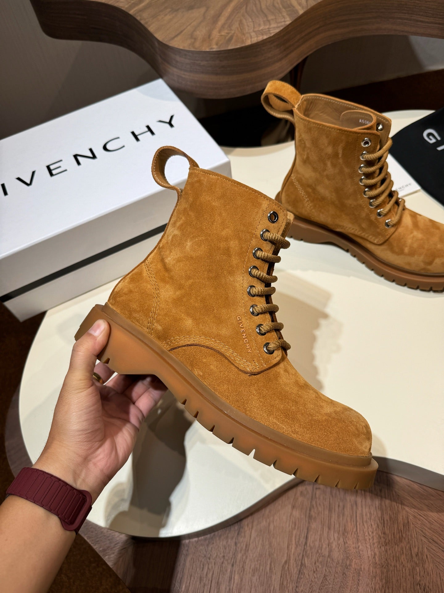 Givenchy Boots Brown suede Leather Shoes for Men