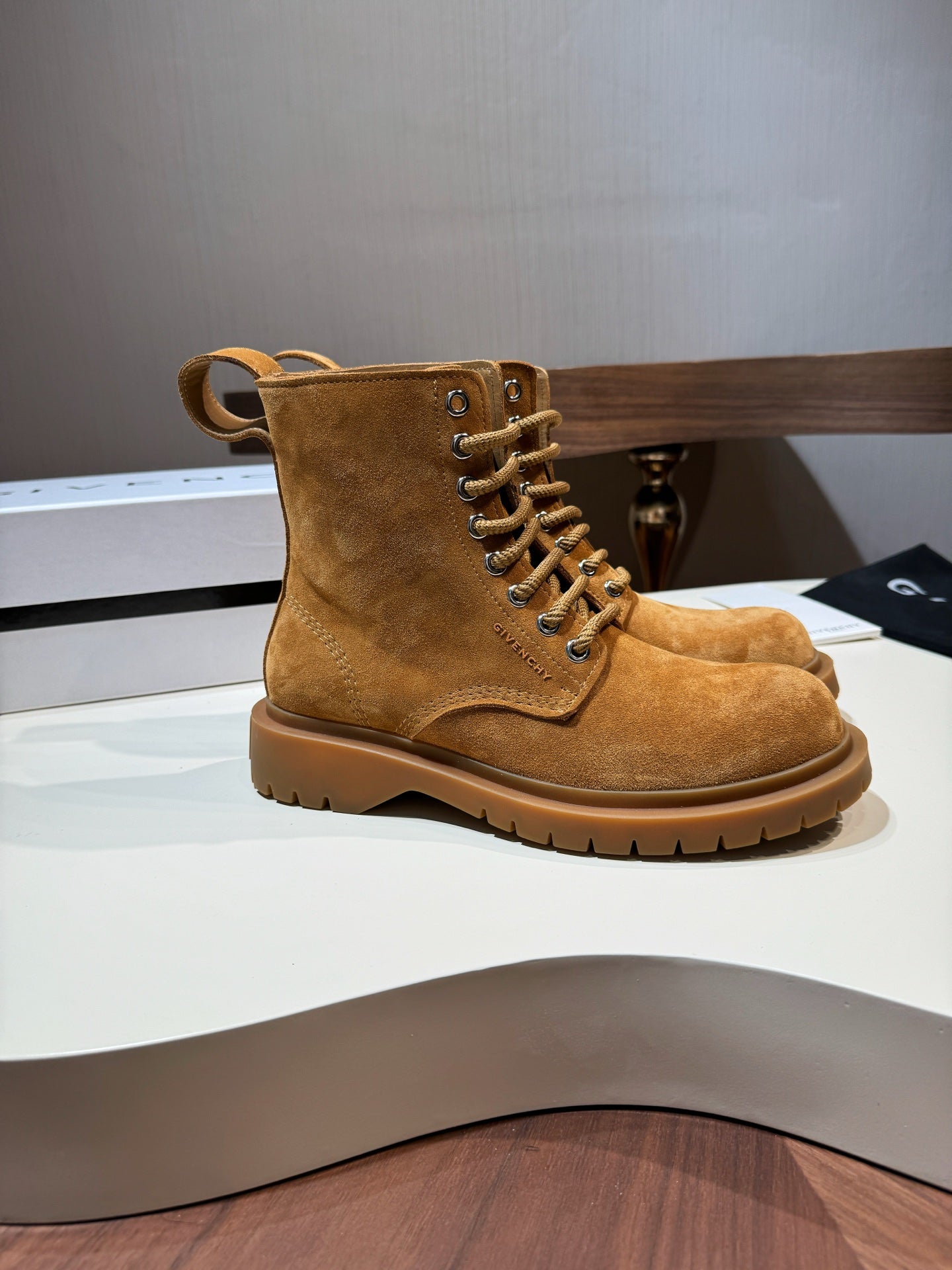 Givenchy Boots Brown suede Leather Shoes for Men