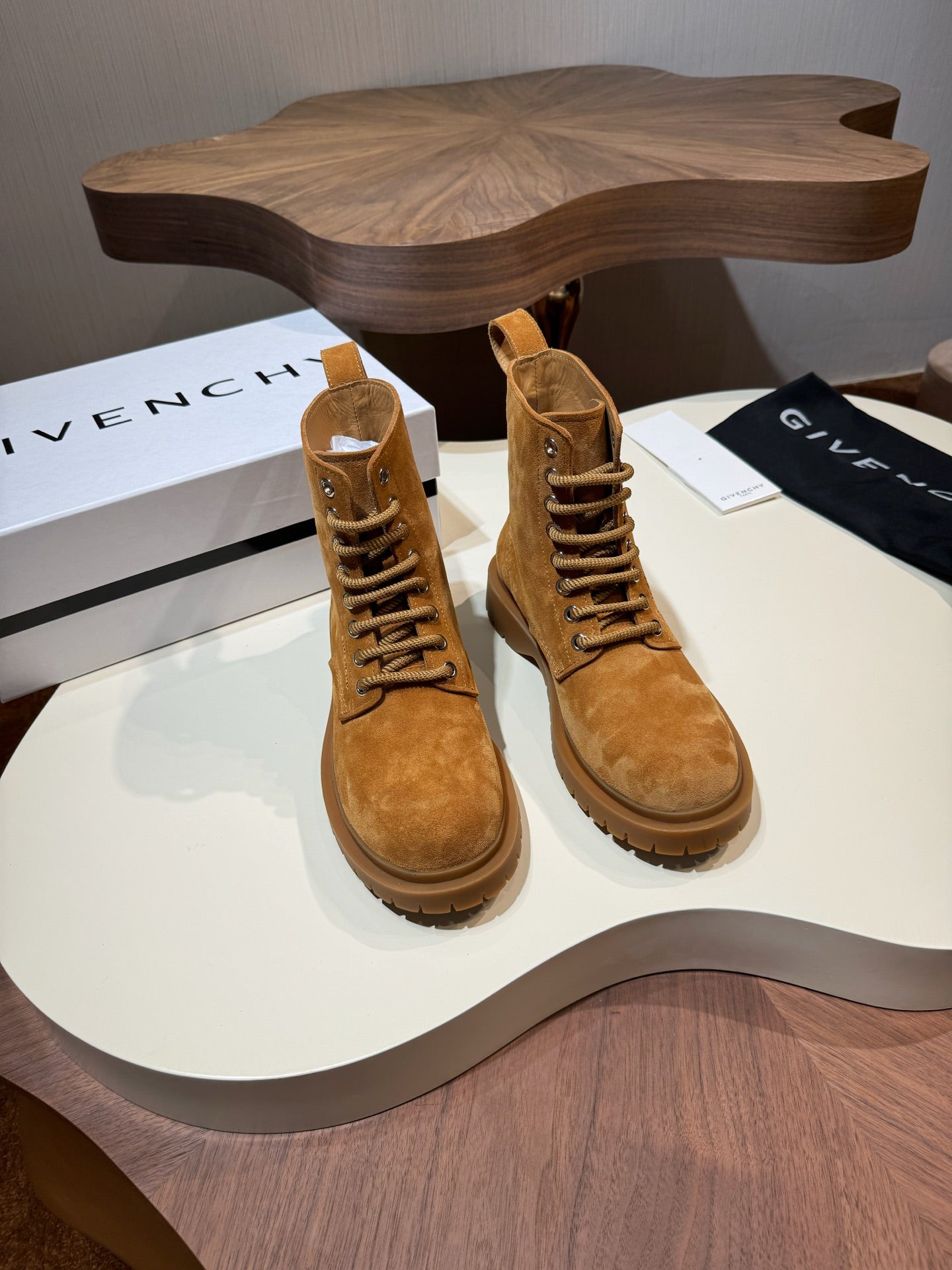 Givenchy Boots Brown suede Leather Shoes for Men