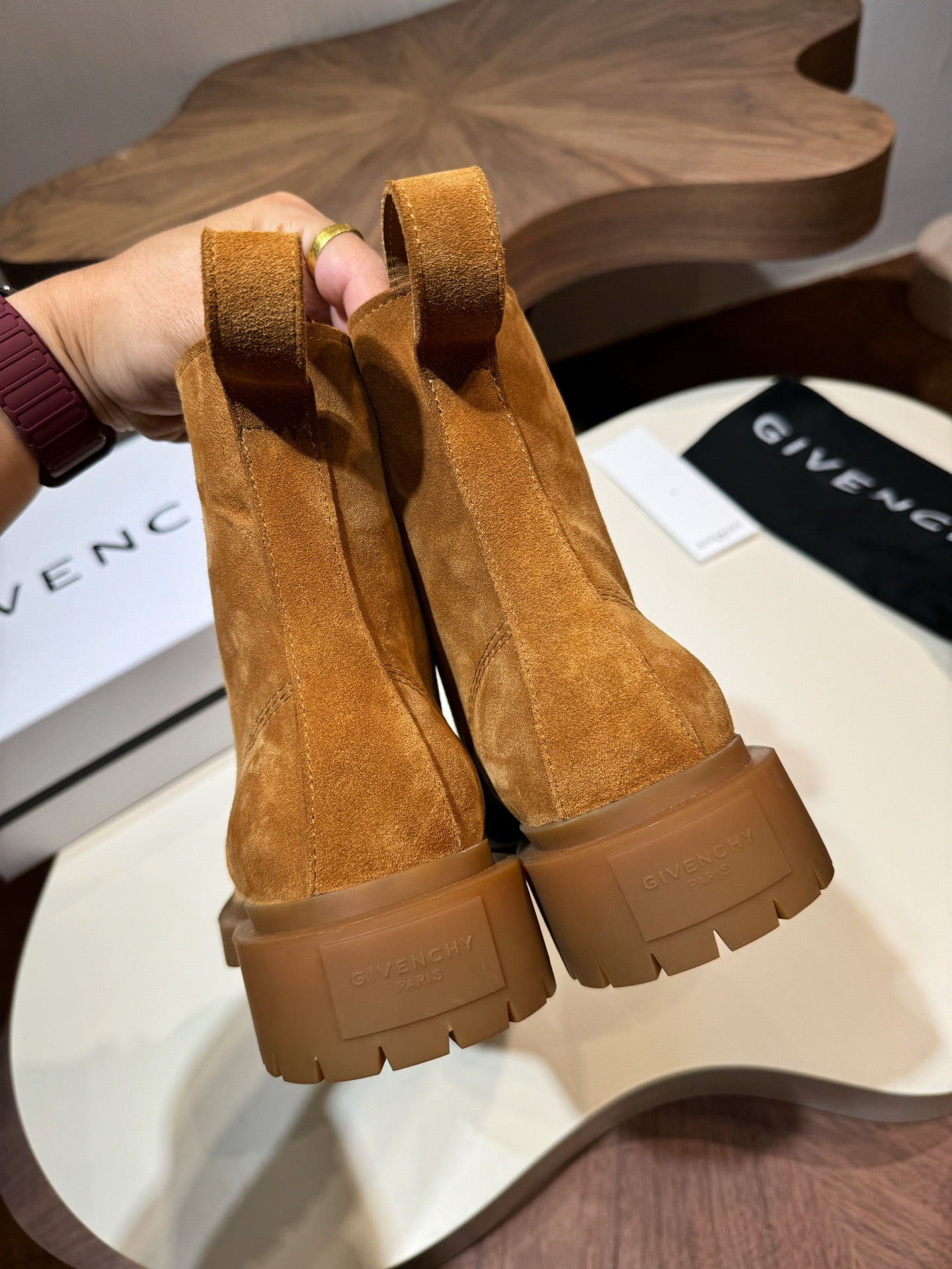 Givenchy Boots Brown suede Leather Shoes for Men