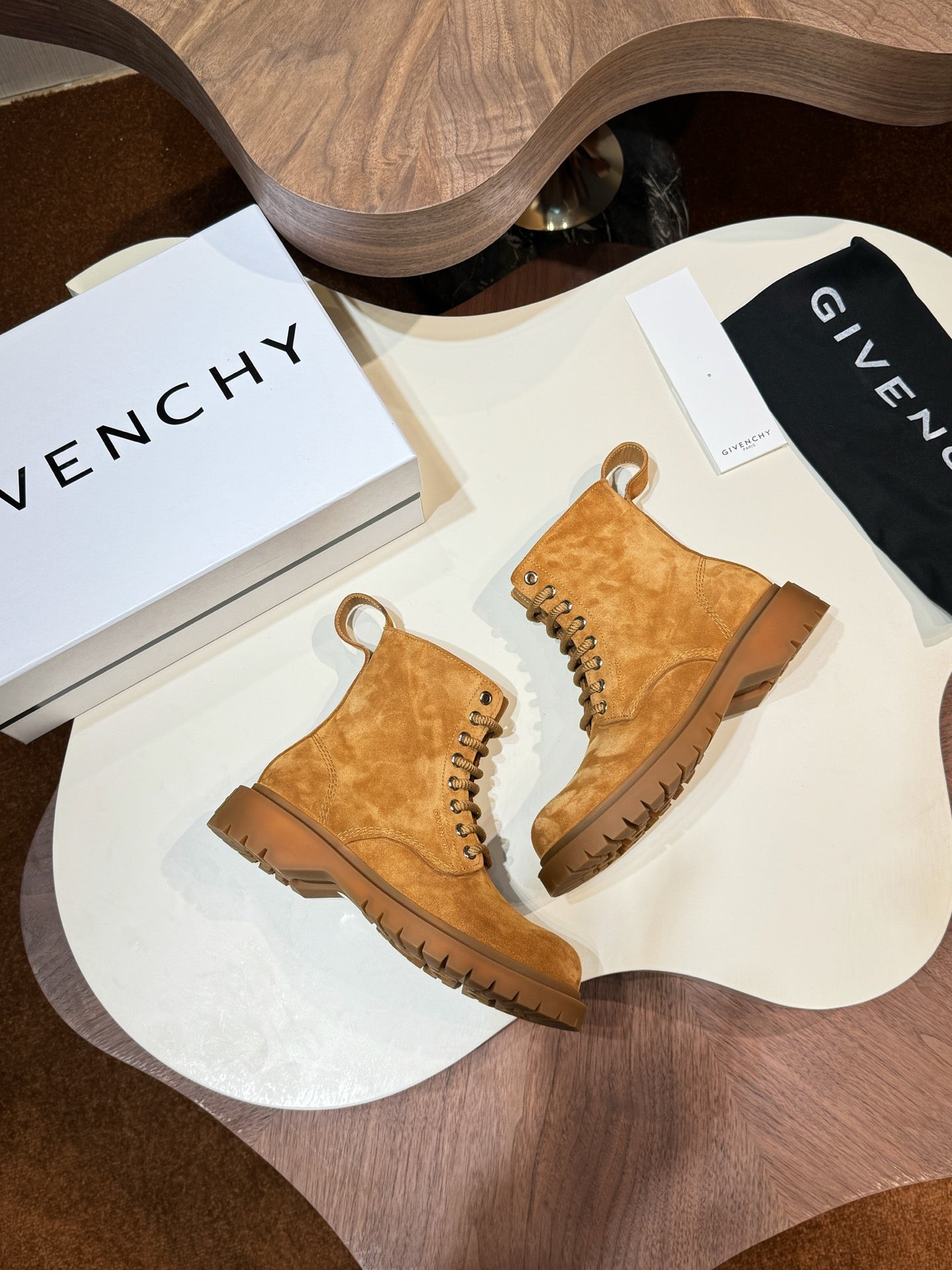 Givenchy Boots Brown suede Leather Shoes for Men