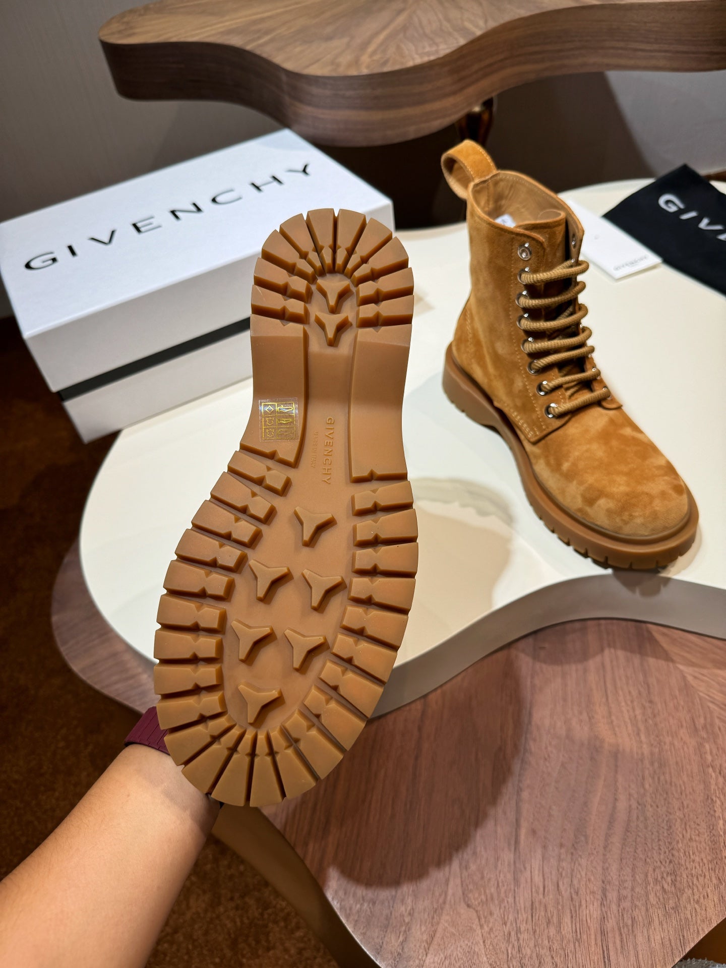 Givenchy Boots Brown suede Leather Shoes for Men