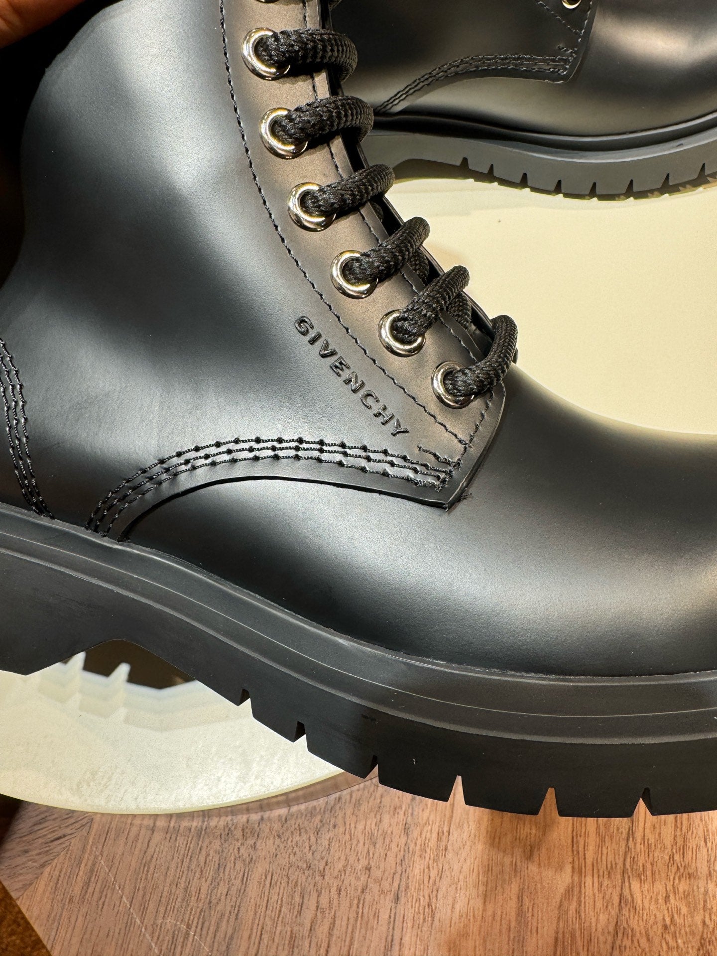 Givenchy Black Boot Leather Shoes for Men