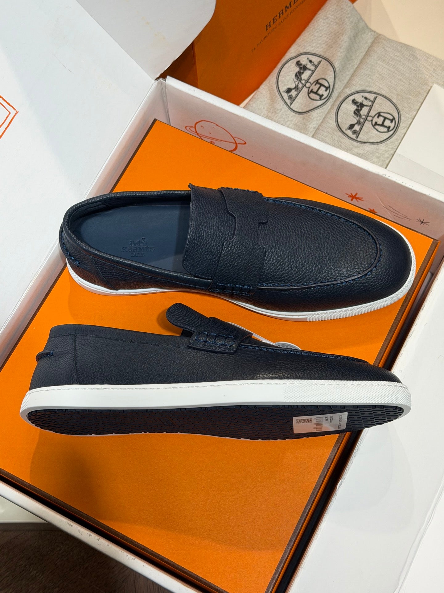 Hrms Blue Freestyle Loafers for Men