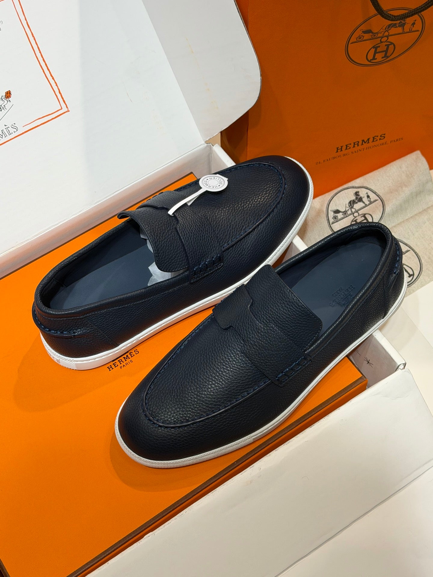 Hrms Blue Freestyle Loafers for Men
