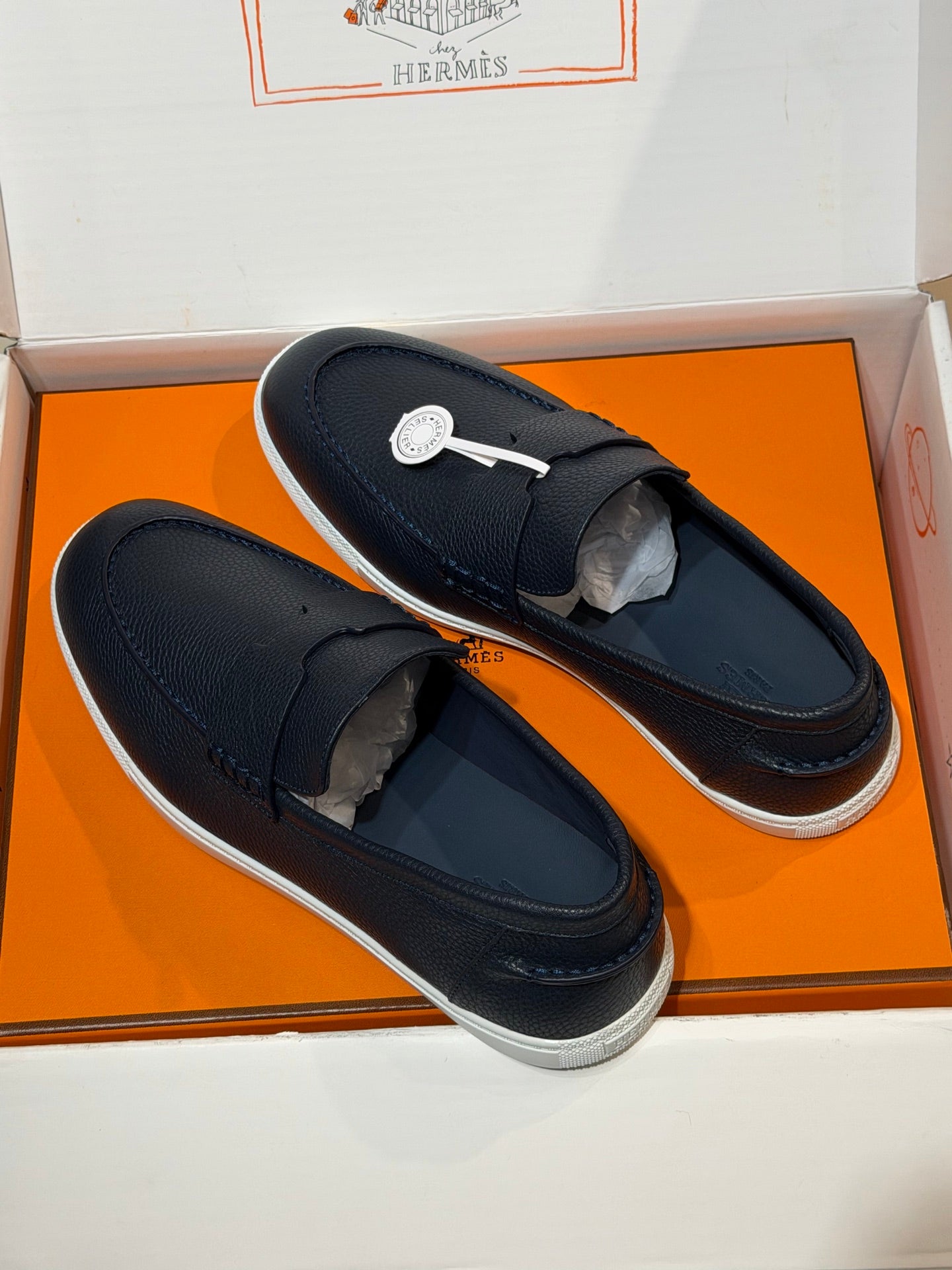 Hrms Blue Freestyle Loafers for Men
