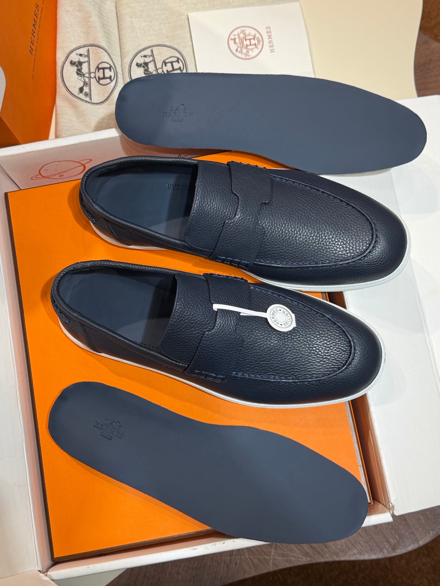 Hrms Blue Freestyle Loafers for Men
