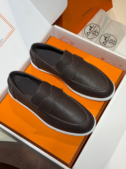 Hrms Brown Freestyle Loafers for Men Pre Order