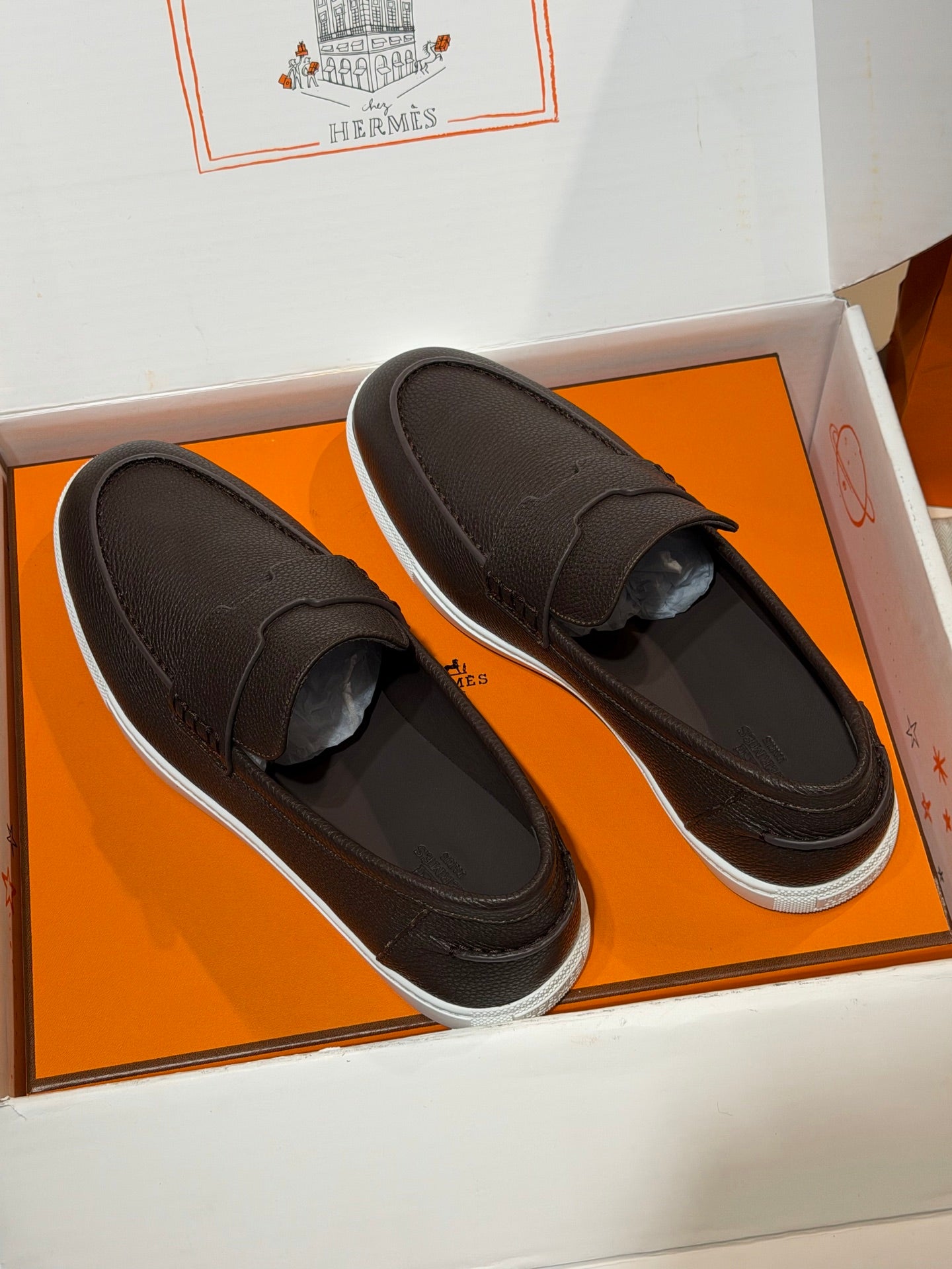 Hrms Brown Freestyle Loafers for Men