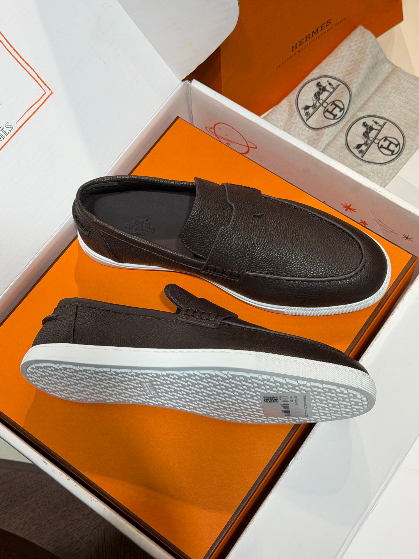 Hrms Brown Freestyle Loafers for Men