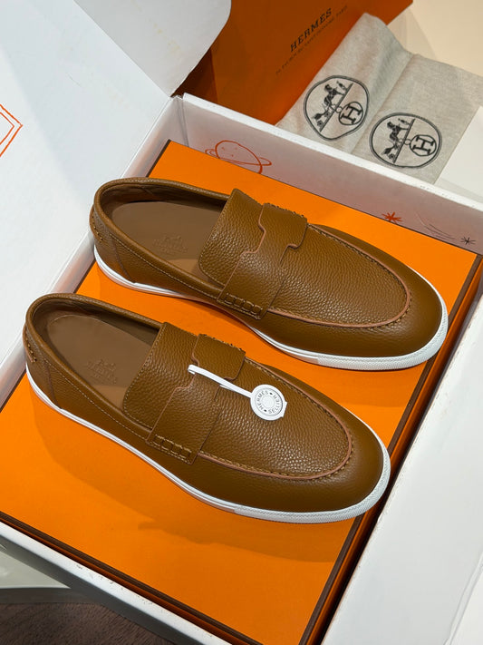 Hrms Brown Freestyle Loafers for Men Pre Order