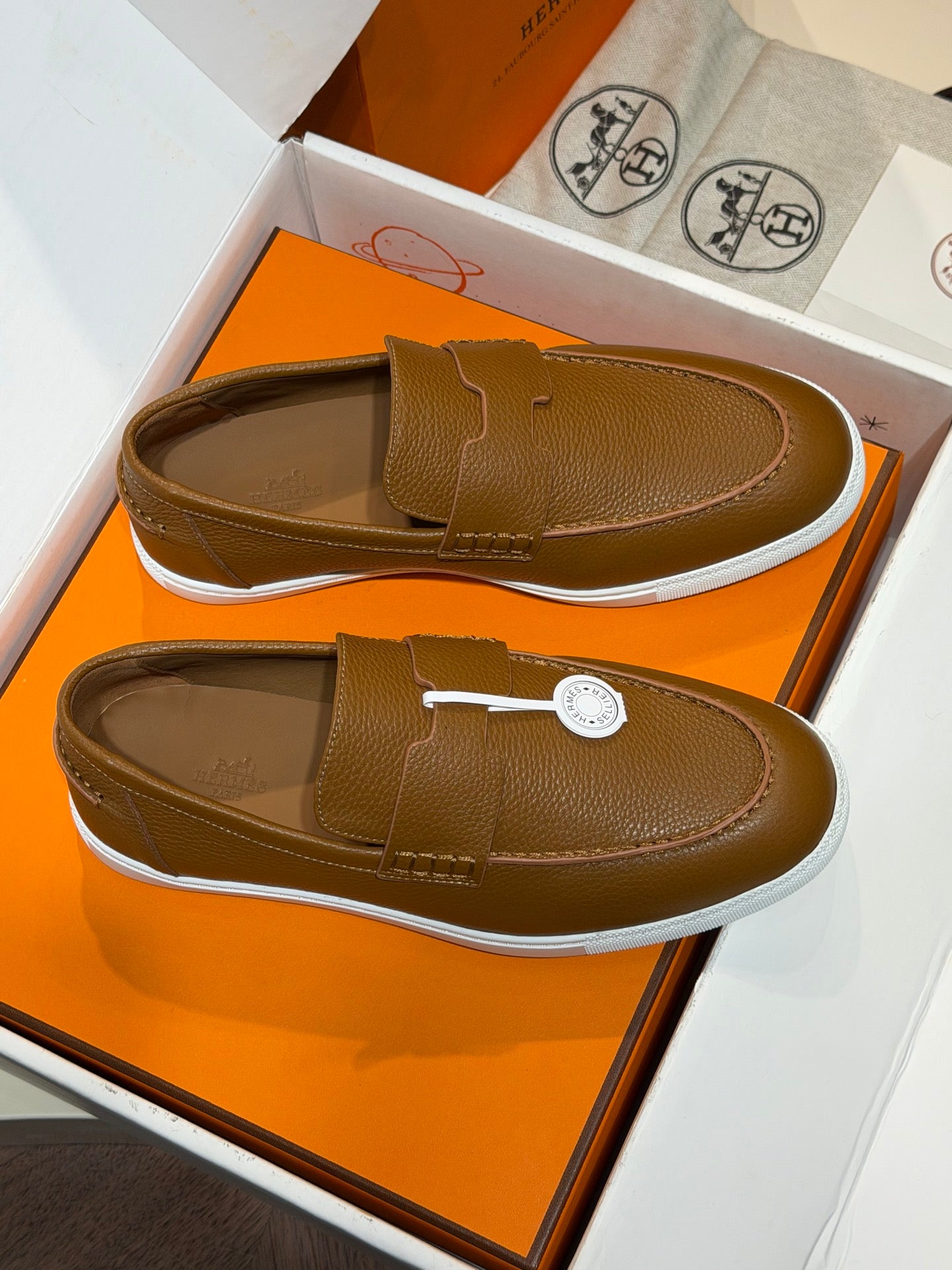 Hrms Brown Freestyle Loafers for Men