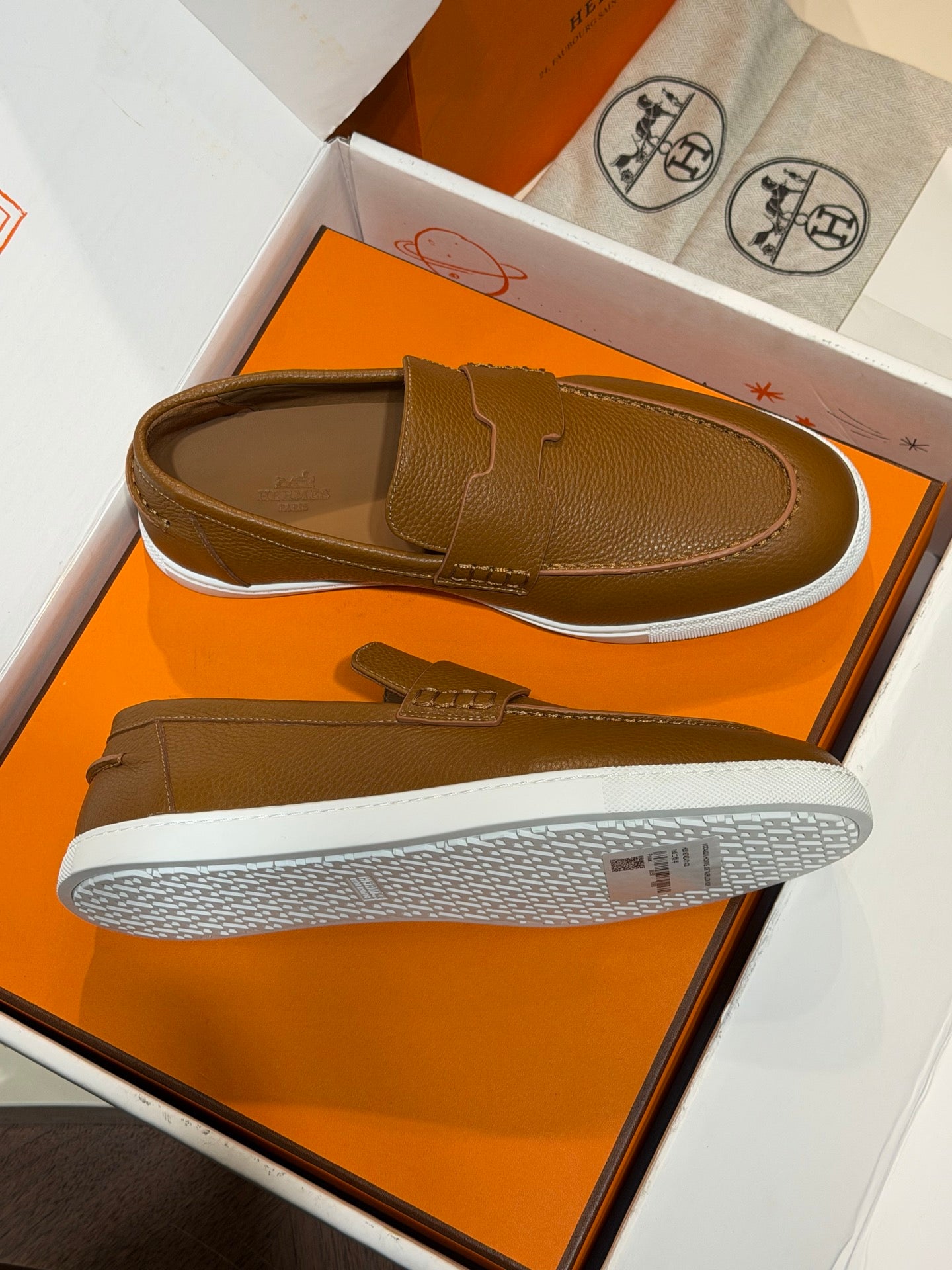 Hrms Brown Freestyle Loafers for Men