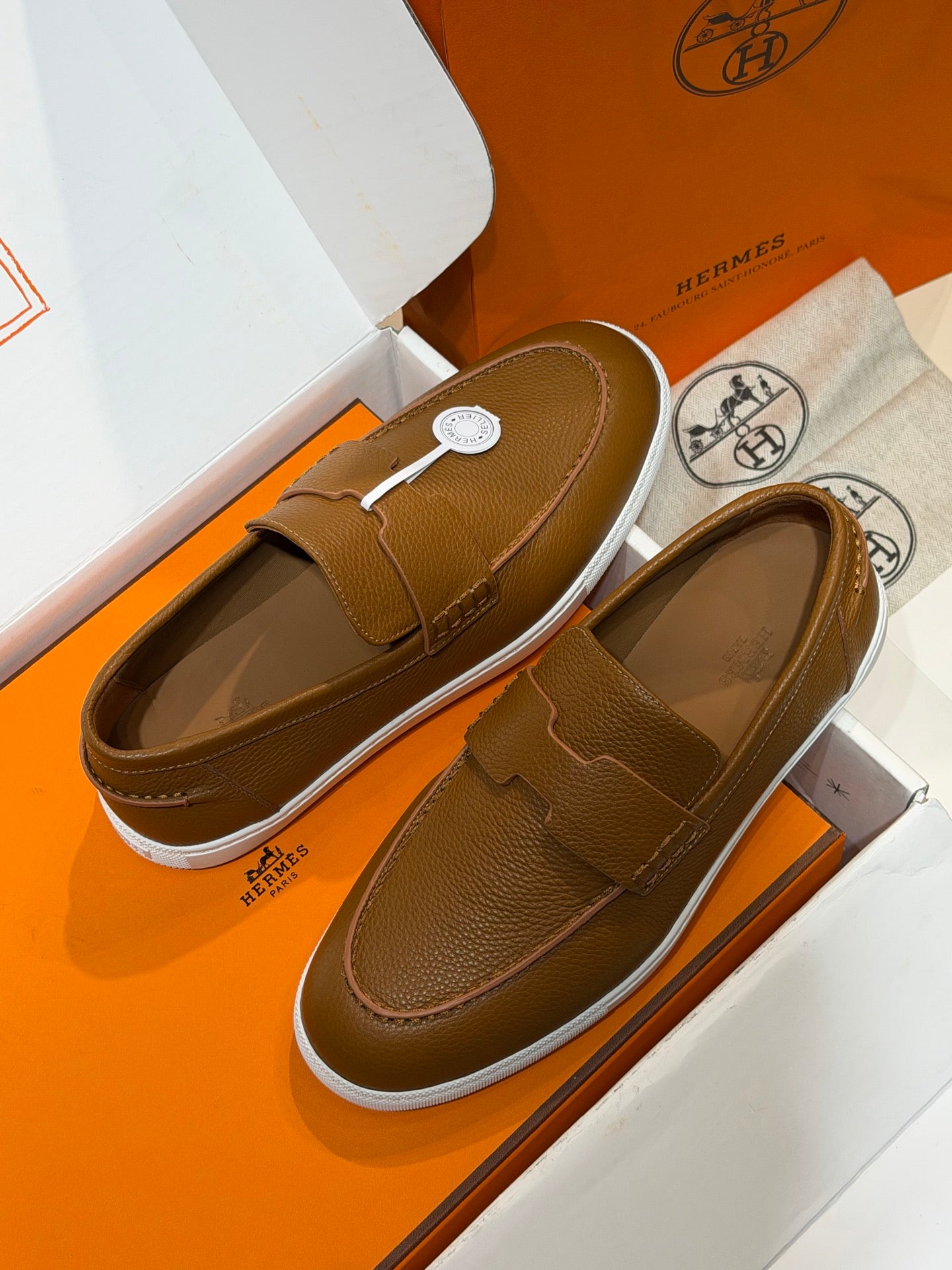Hrms Brown Freestyle Loafers for Men