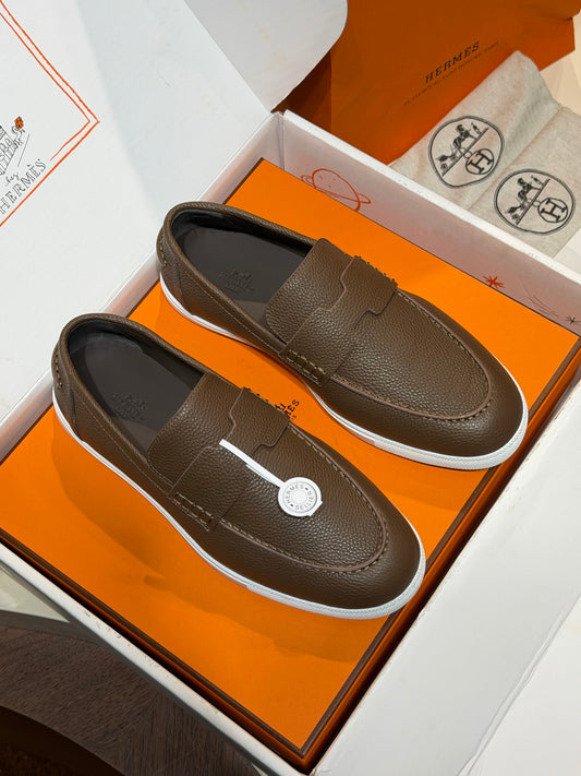 HrmS Brown Freestyle Loafers for Men Pre Order