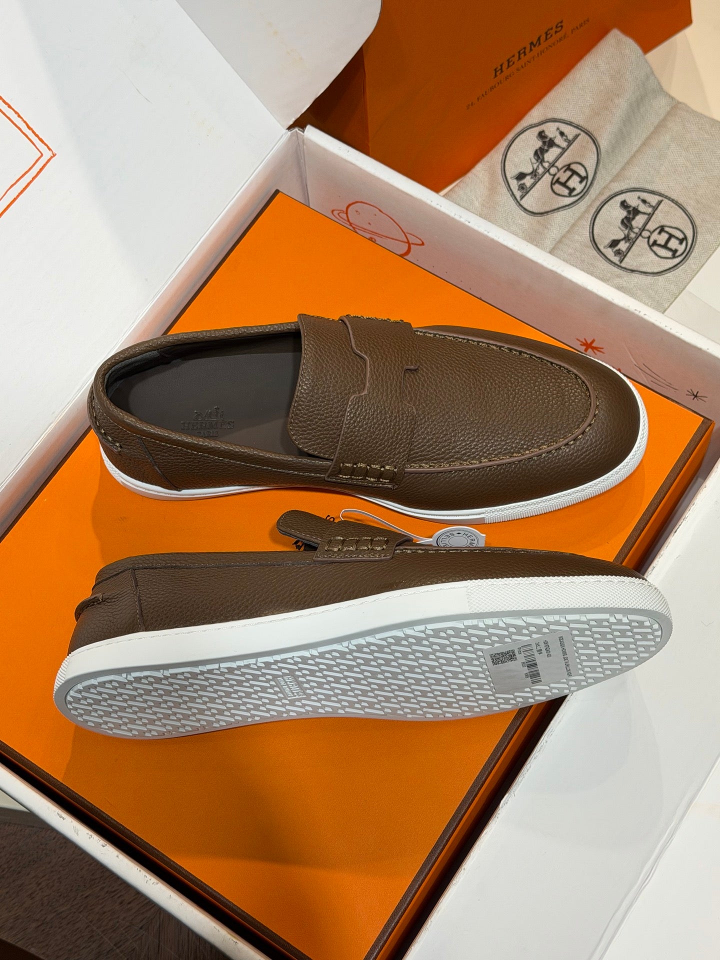 HrmS Brown Freestyle Loafers for Men