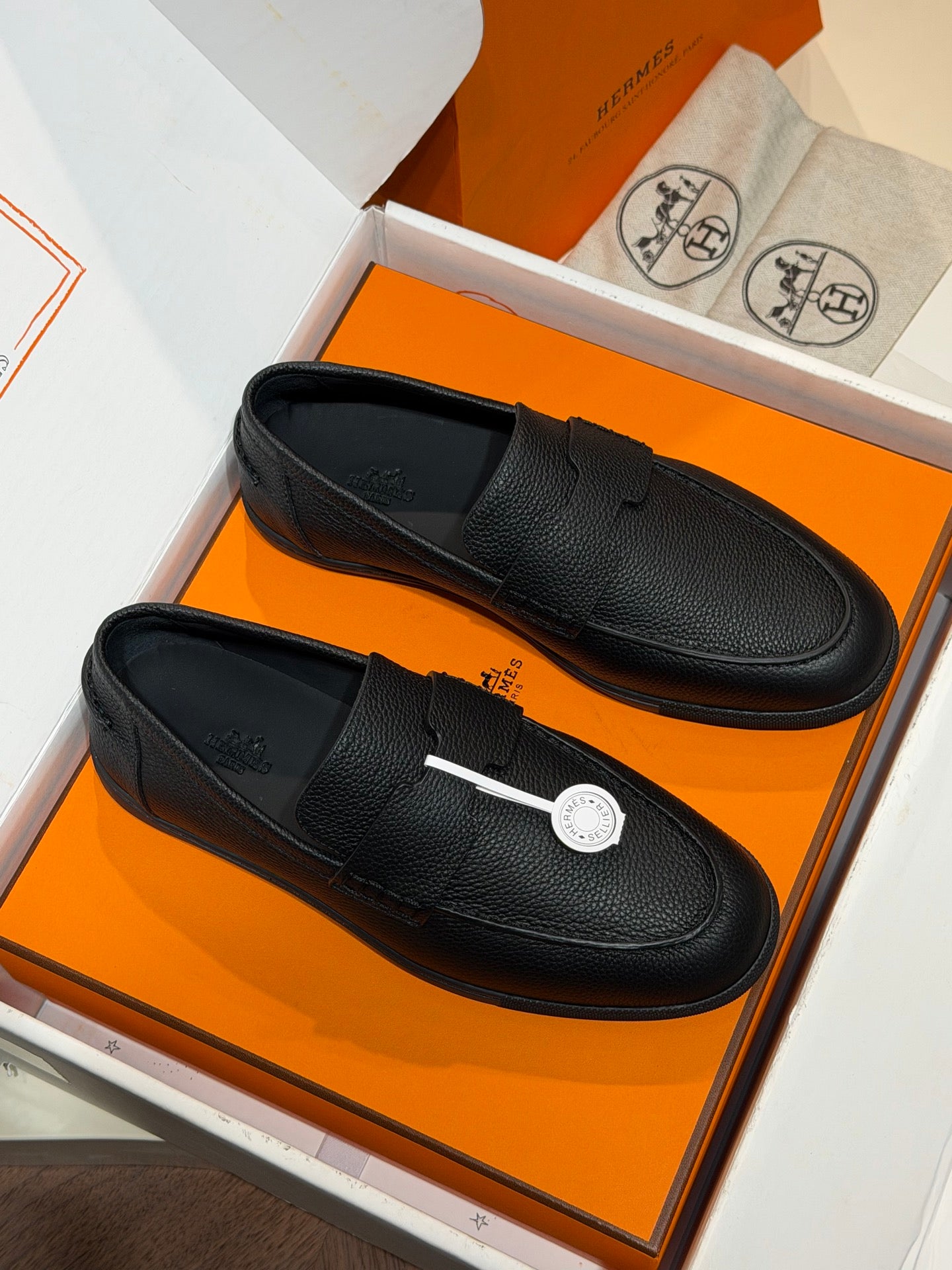 HrmS Black Freestyle Loafers for Men