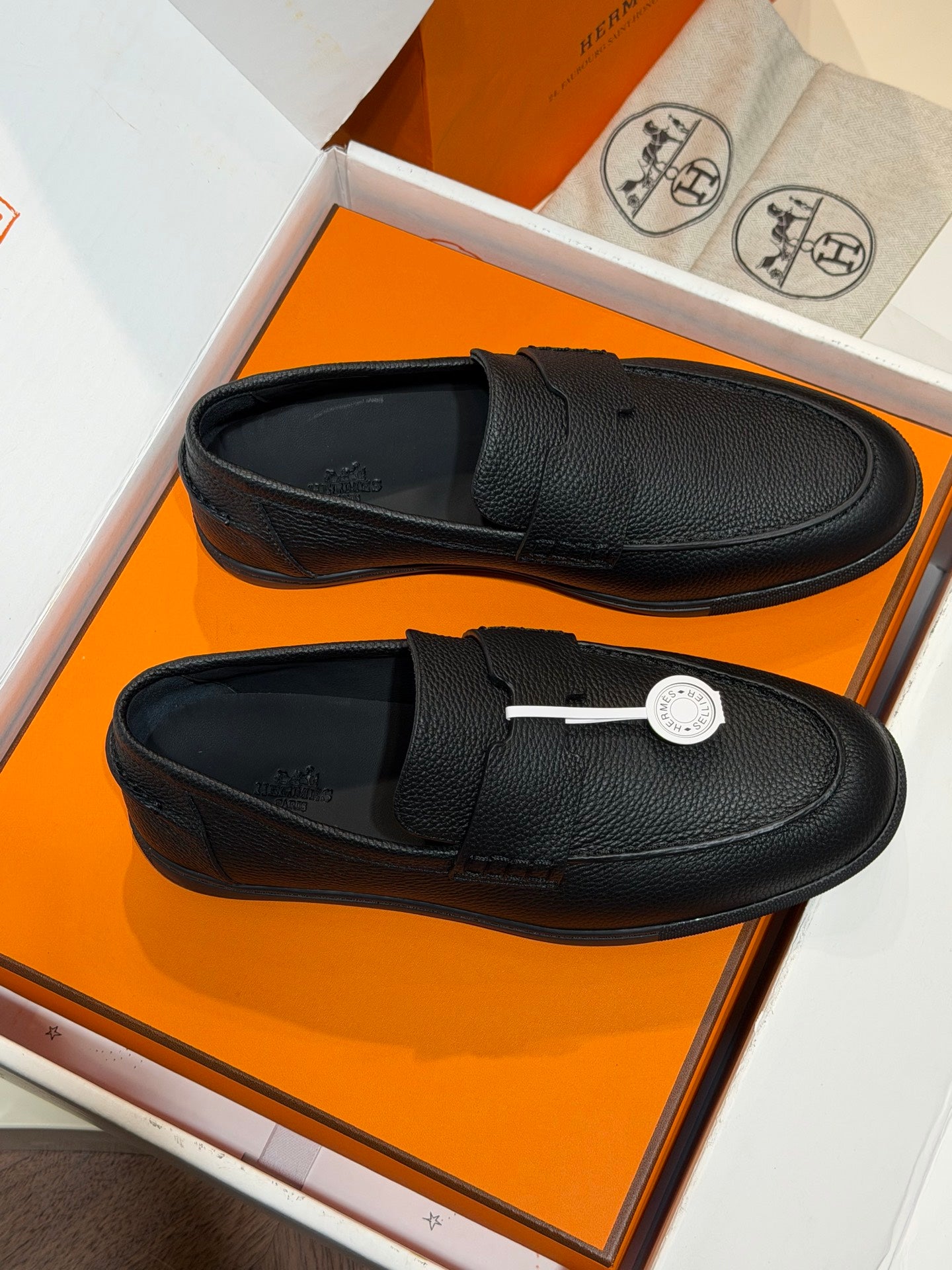 HrmS Black Freestyle Loafers for Men