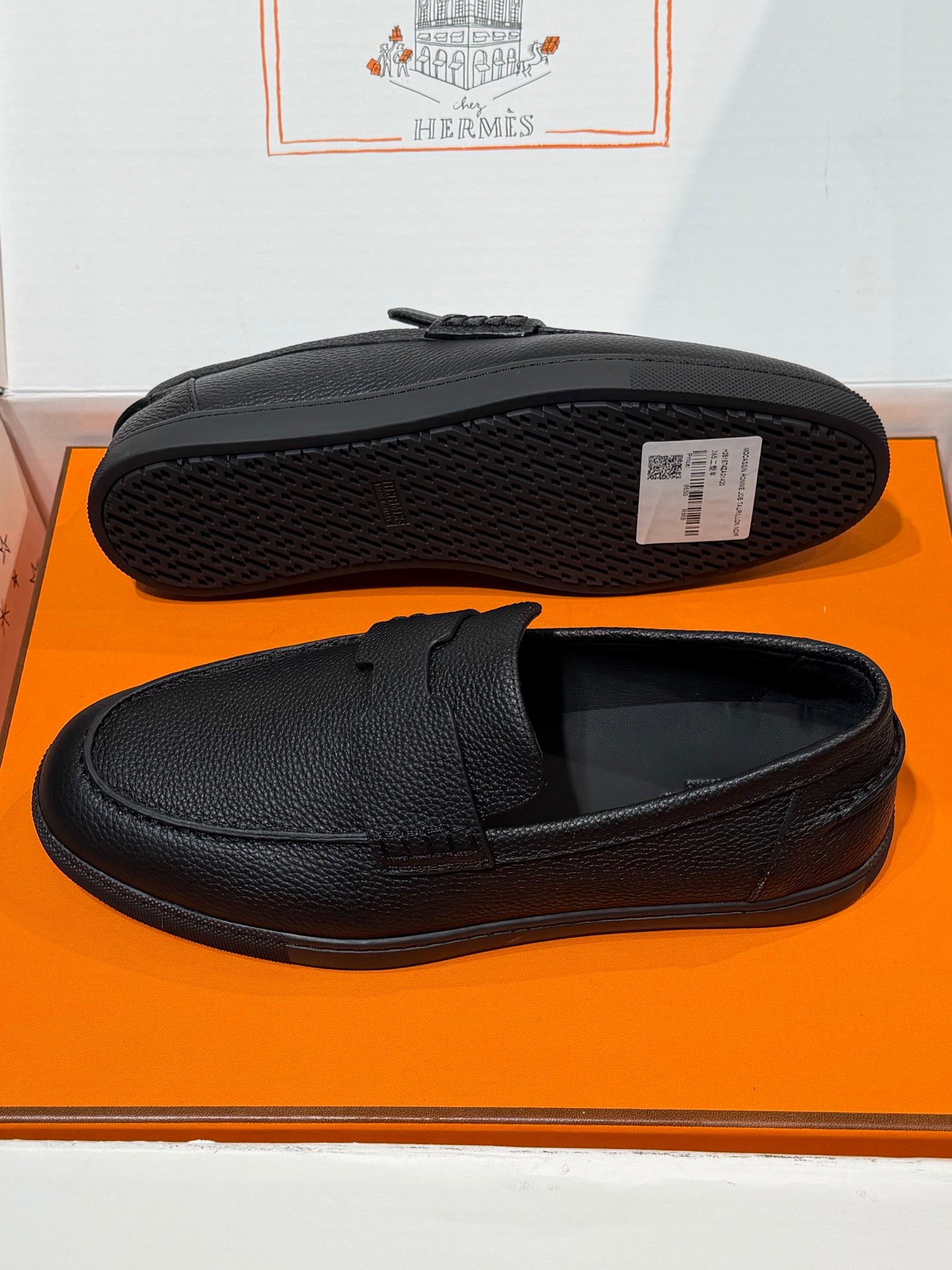 HrmS Black Freestyle Loafers for Men