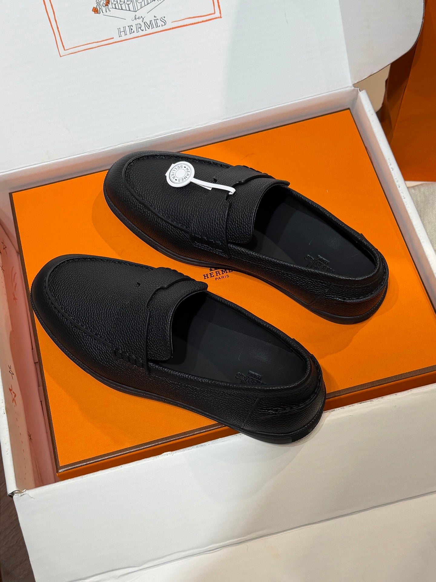 HrmS Black Freestyle Loafers for Men