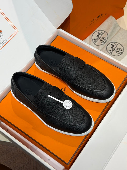 Hrmss Black Freestyle Loafers for Men Pre Order