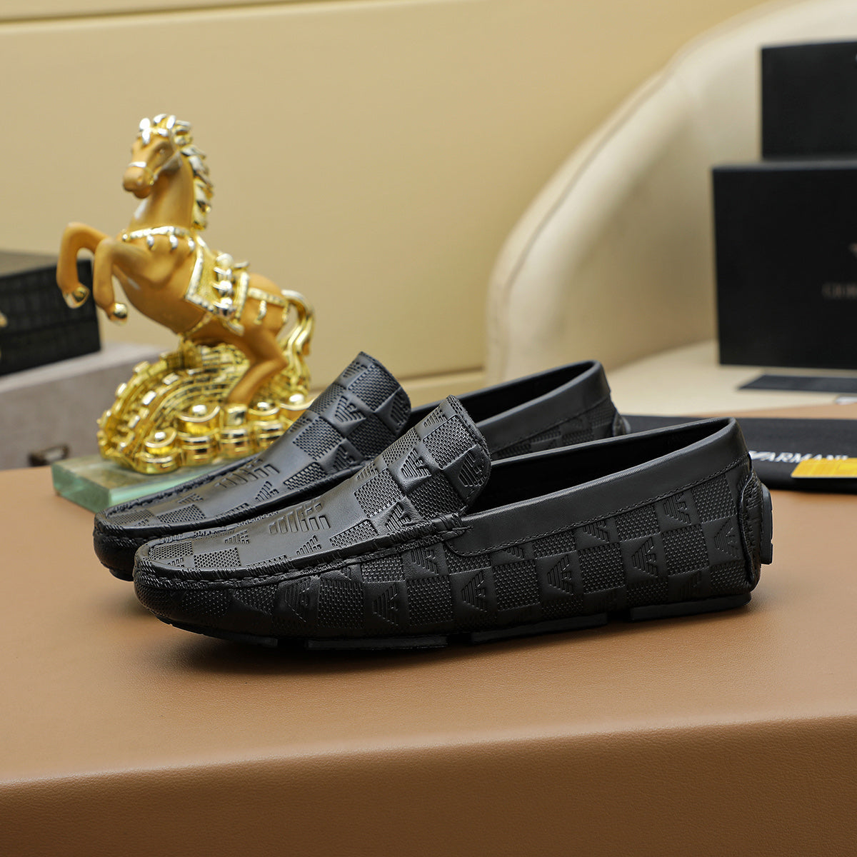 Armani Leather Loafer Shoes for Men Pre Order