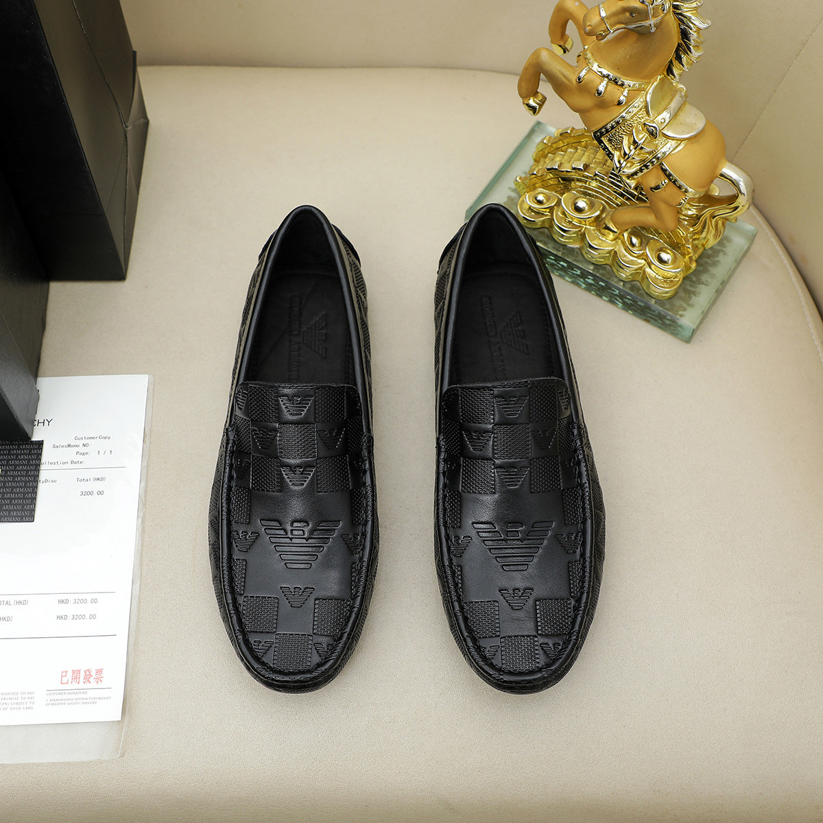 Armani Leather Loafer Shoes for Men Pre Order