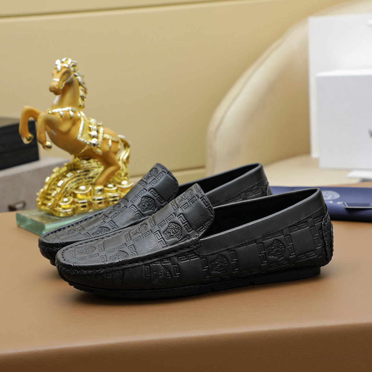 Versace Leather Loafer Shoes for Men Pre Order