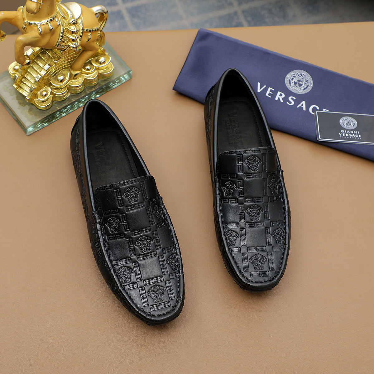 Versace Leather Loafer Shoes for Men Pre Order
