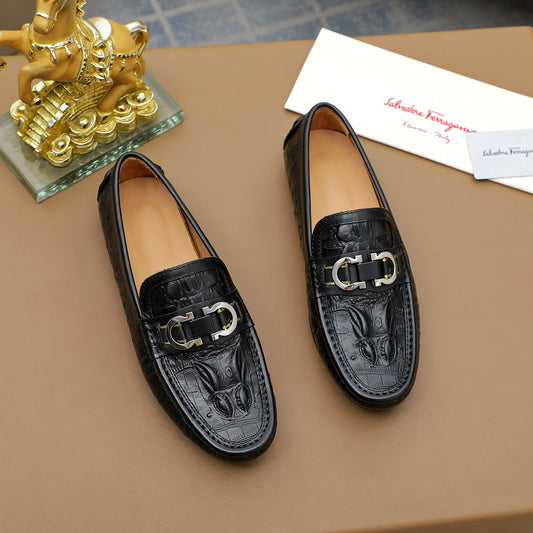 Ferragamo Leather Loafer Shoes for Men Pre Order