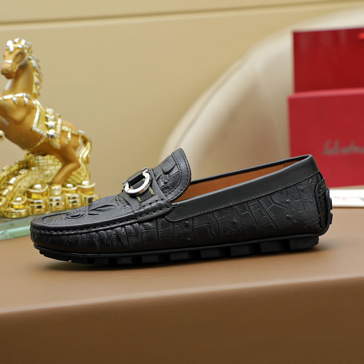 Ferragamo Leather Loafer Shoes for Men Pre Order