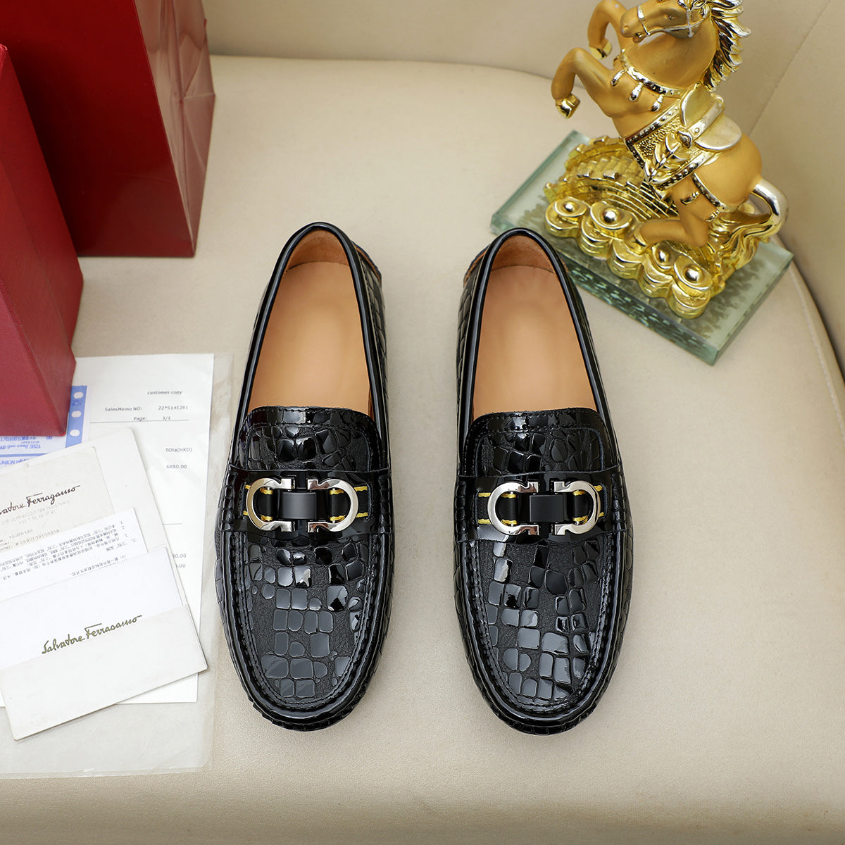 Ferragamo Leather Loafer Shoes for Men Pre Order