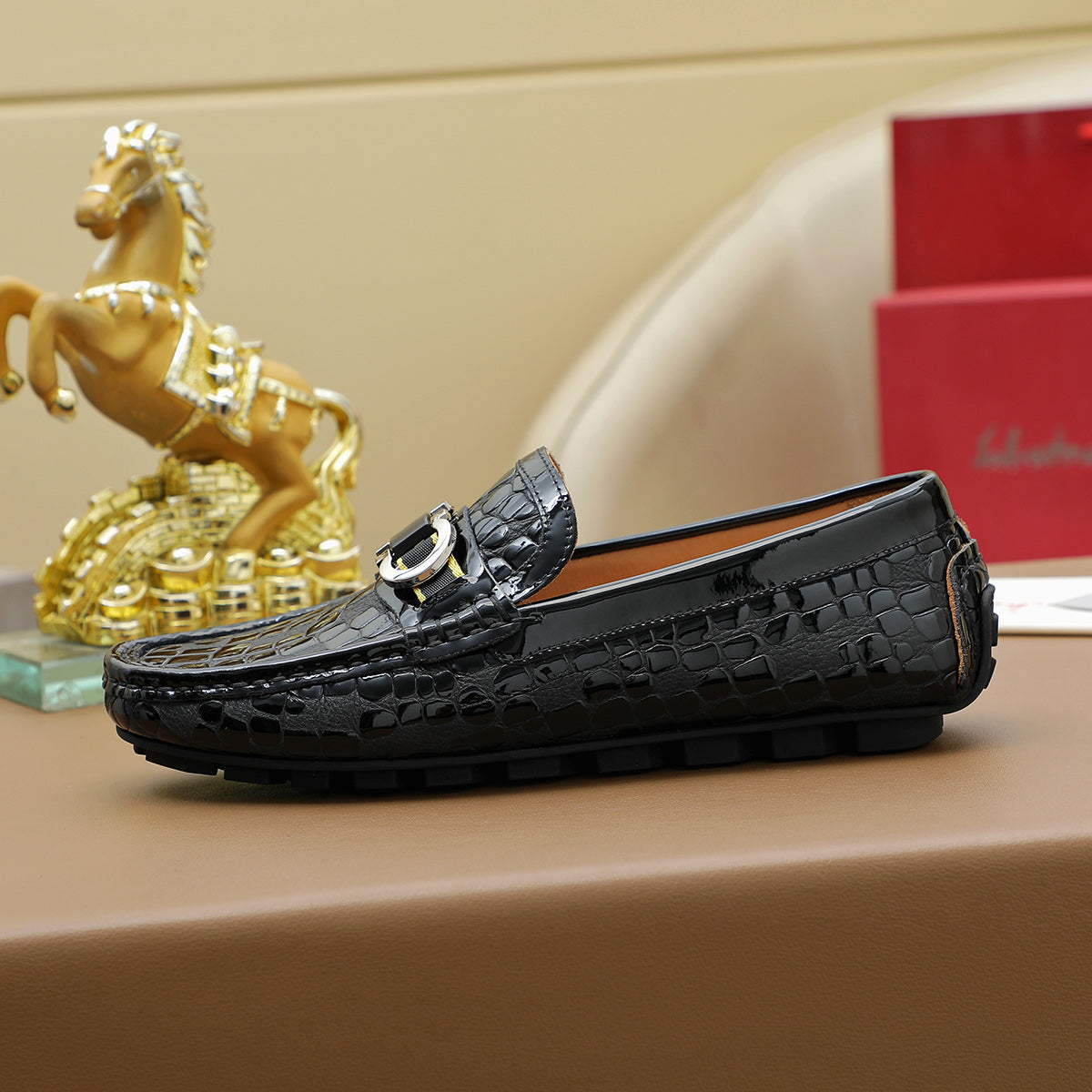 Ferragamo Leather Loafer Shoes for Men Pre Order