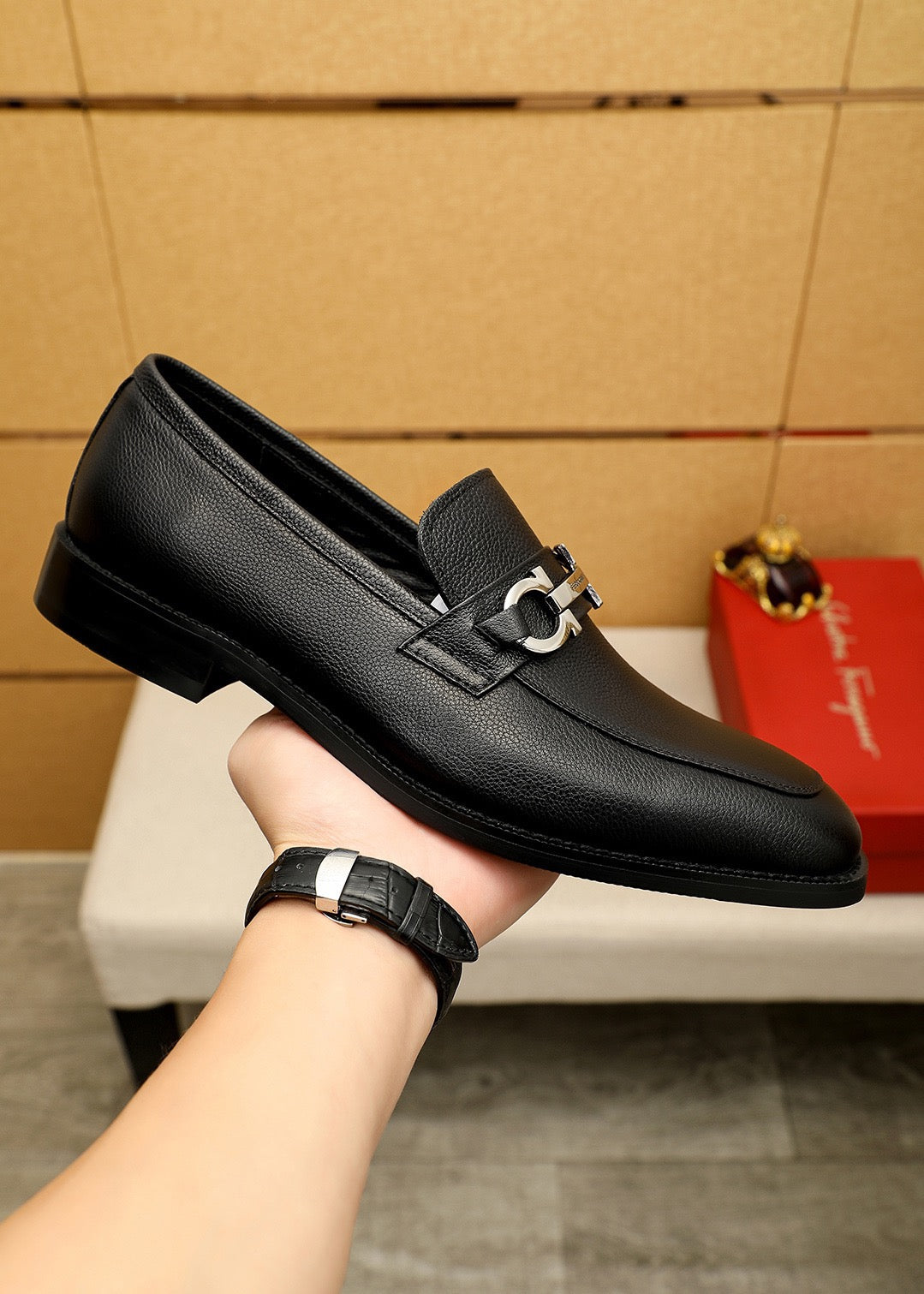 Feragamo Matte Leather Shoes for Men Pre Order