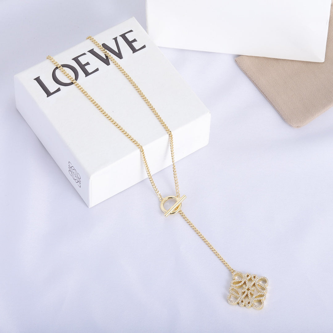 Loewe Golden Locket with Chain for Women