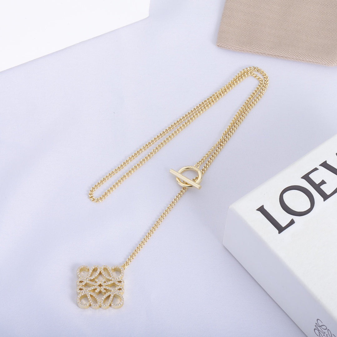 Loewe Golden Locket with Chain for Women