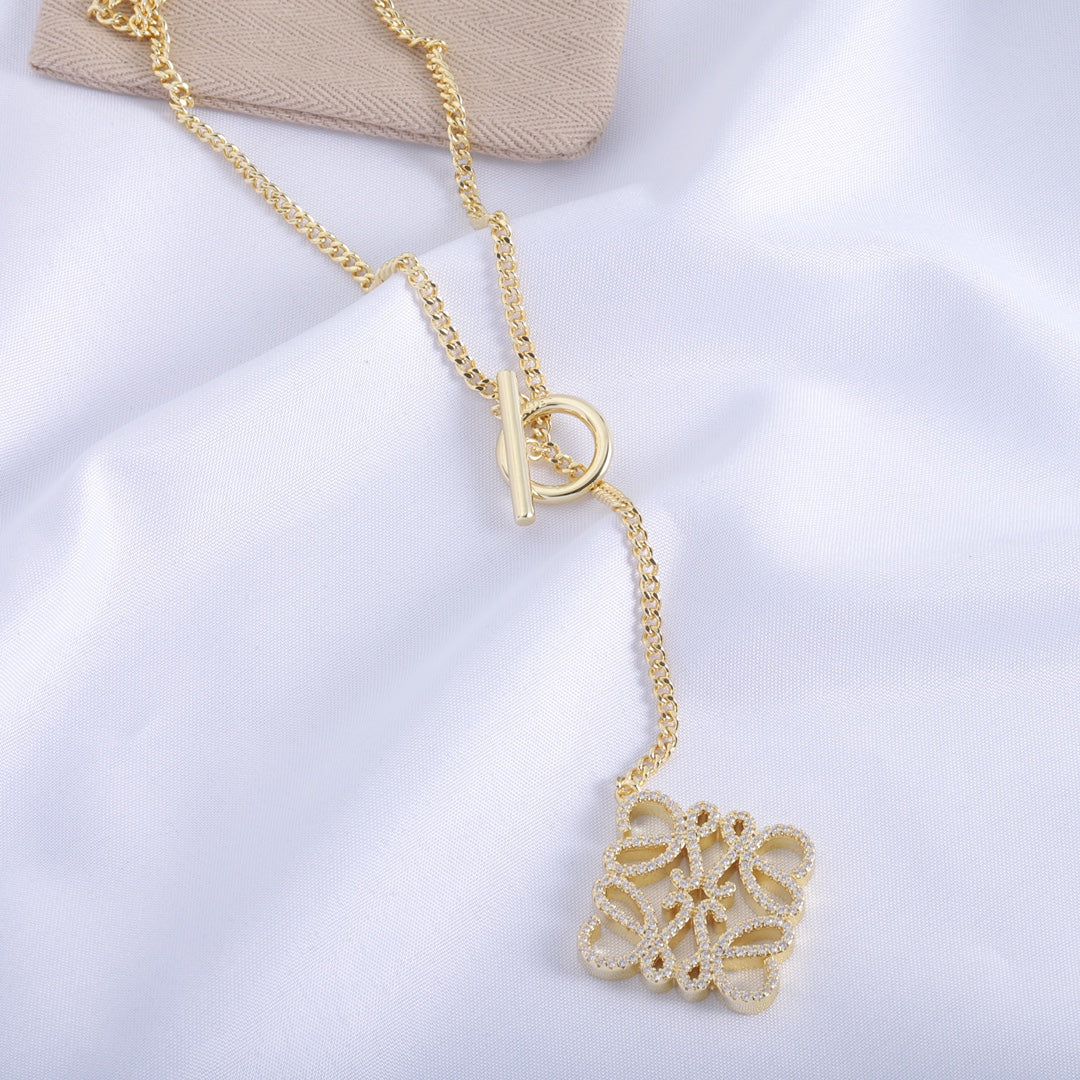 Loewe Golden Locket with Chain for Women