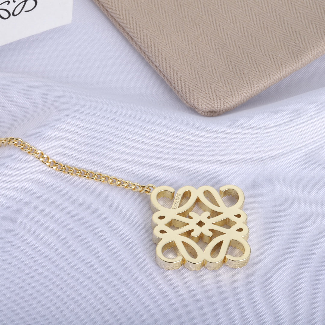 Loewe Golden Locket with Chain for Women