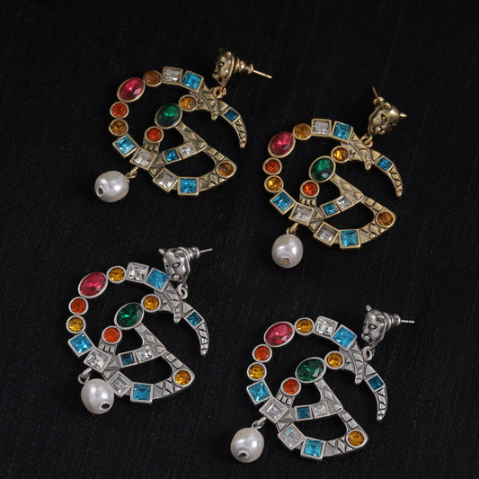 Gci Multi Colors Stone Earrings for Women