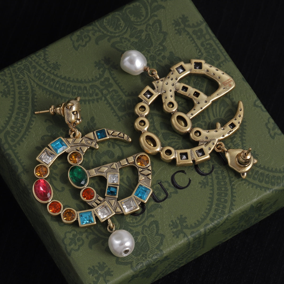 Guci Multi Colors Stone Earrings for Women