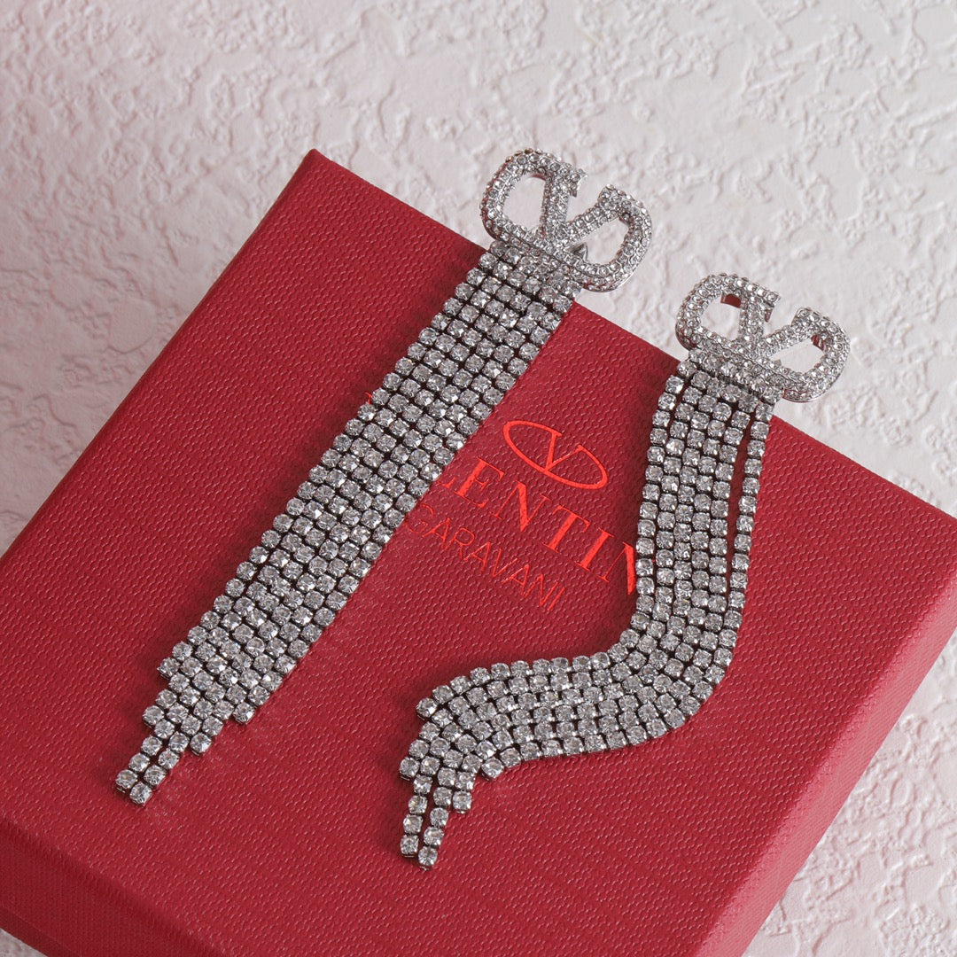 VLTN Long Fringe Tassel Drop Earrings for Women