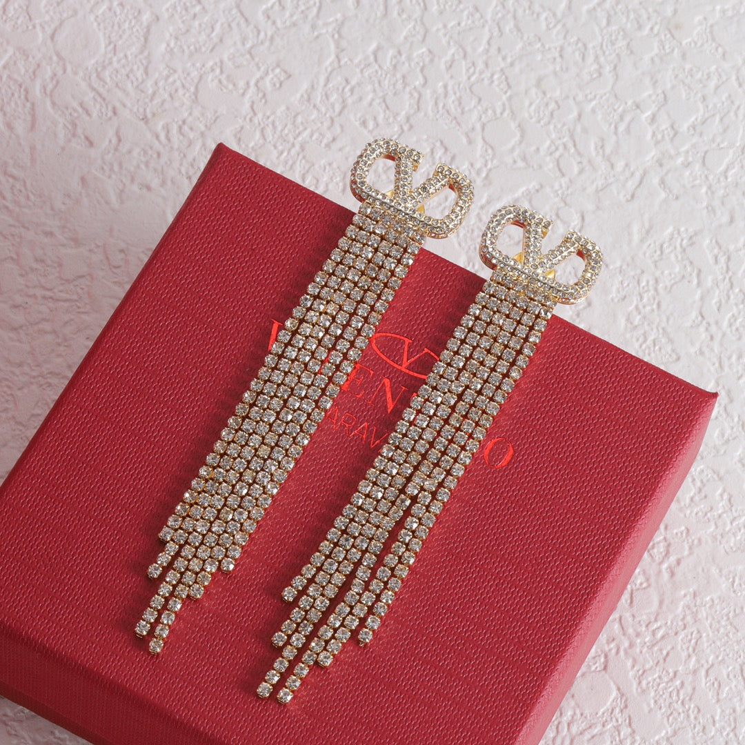 VLTN Long Fringe Tassel Drop Earrings for Women