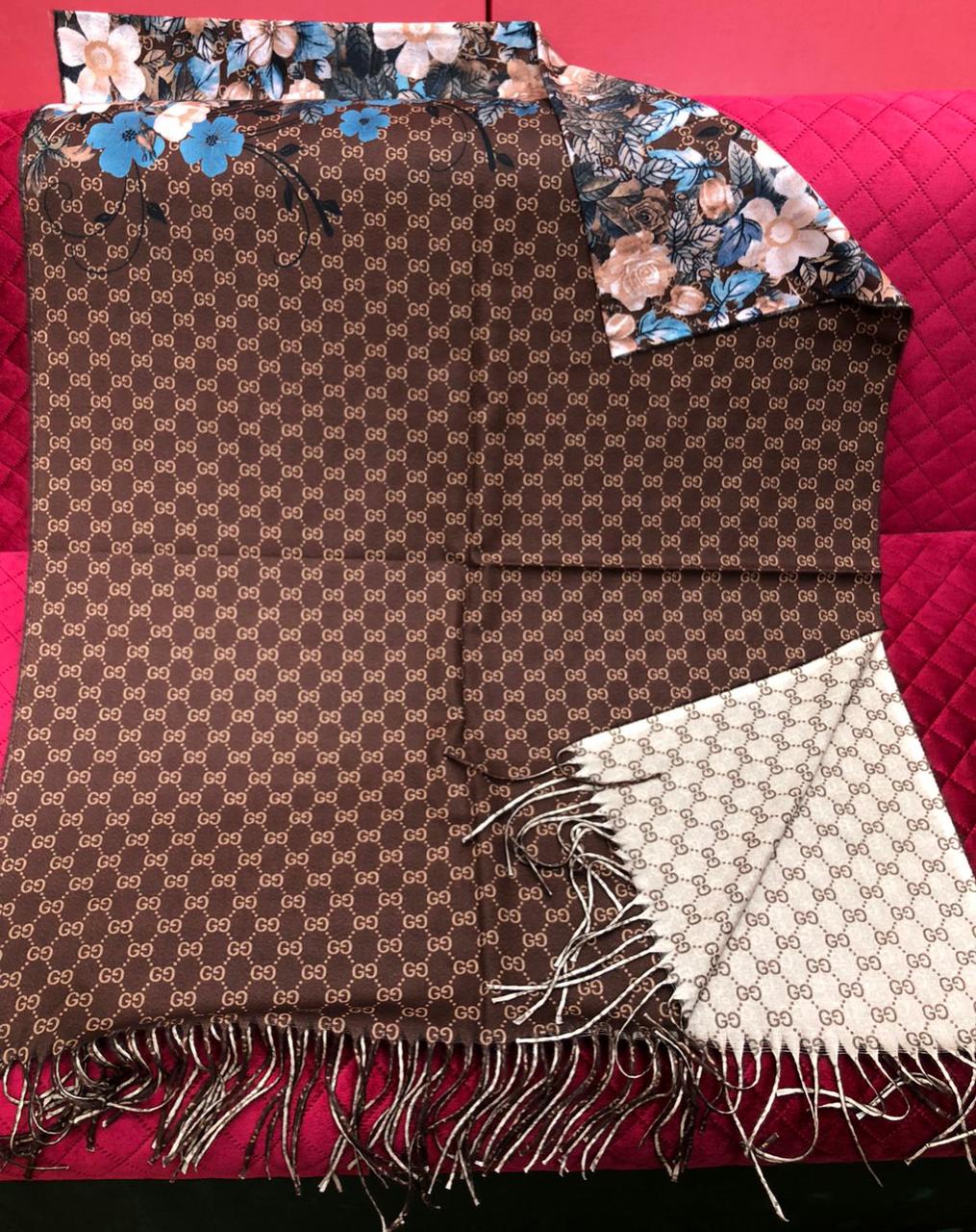 G g Guci (10 Designs) Pashmina Shawl for Men and Women