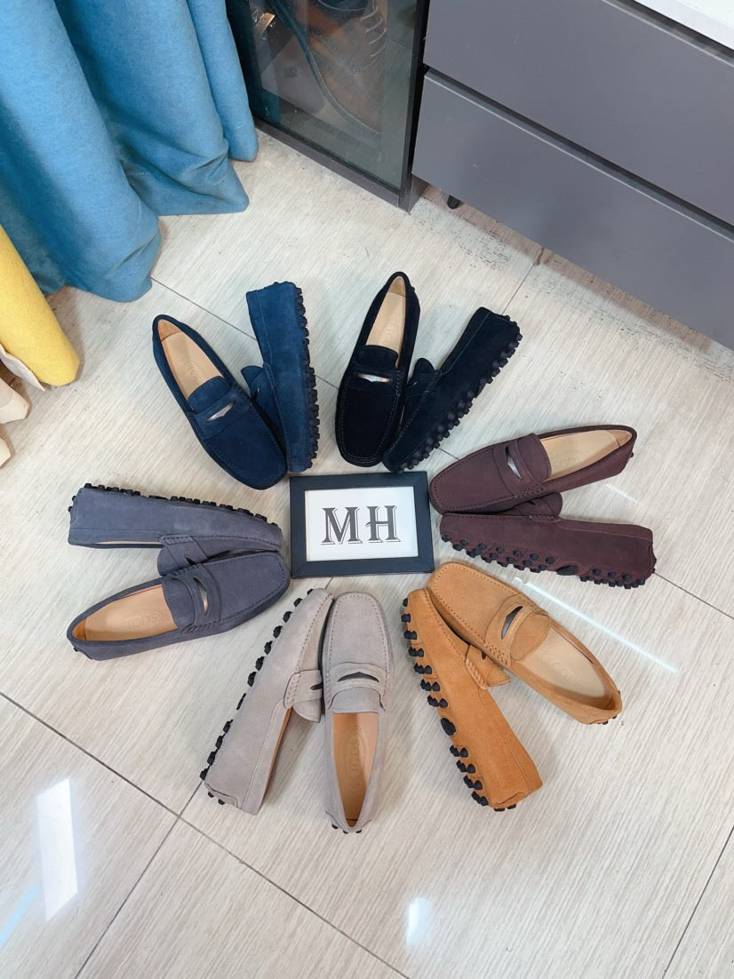Tods Brand Suede Loafers for Men Pre-Order