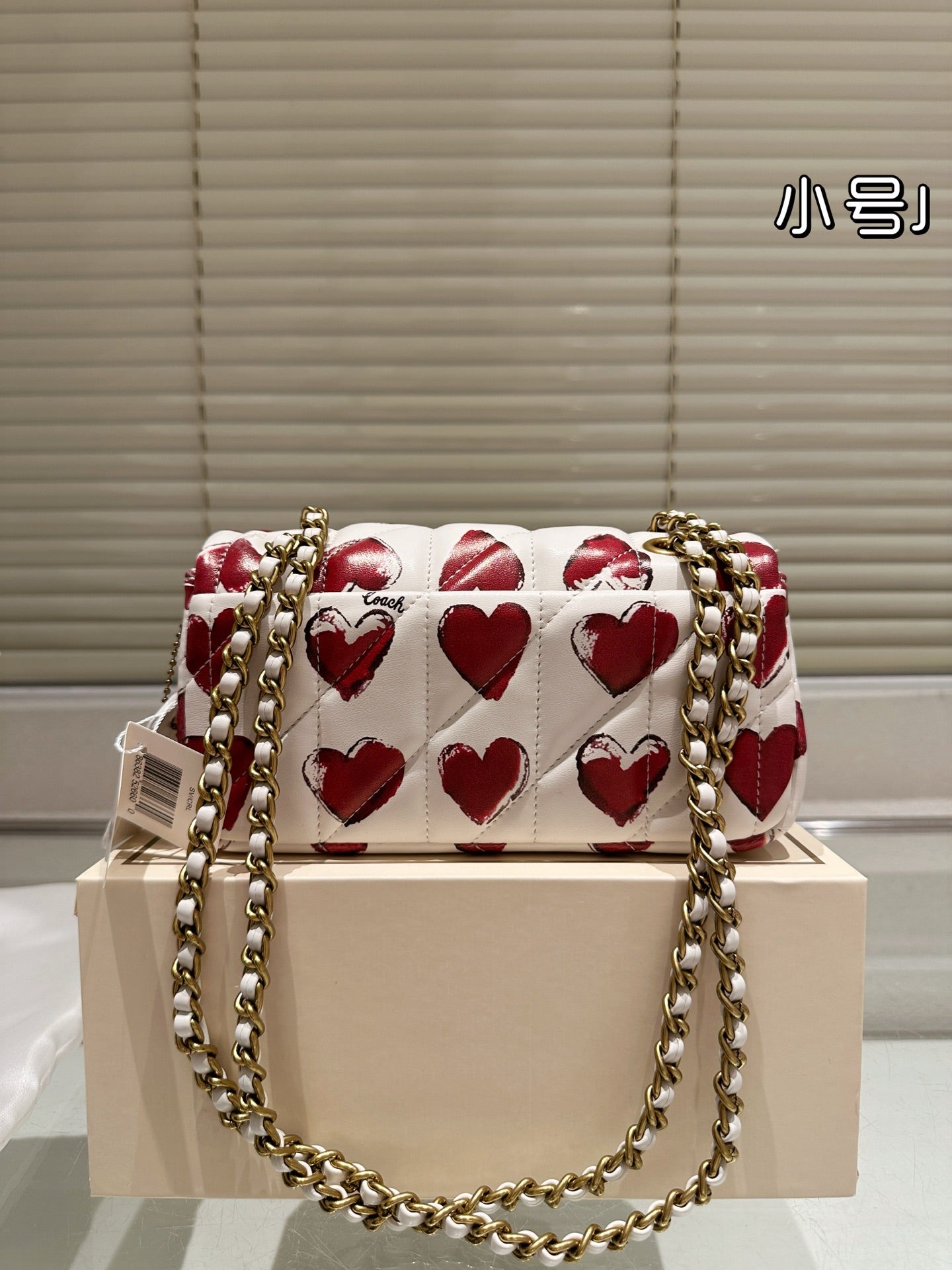 Luxury Brand Co-ach Tabby 20 Quilted with Heart Prints Shoulder Bag (Pre Order)