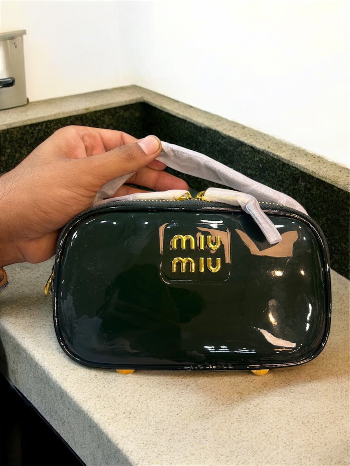 Trendy Fashion Mi-u MI-u Mini Glossy Handbag for Women