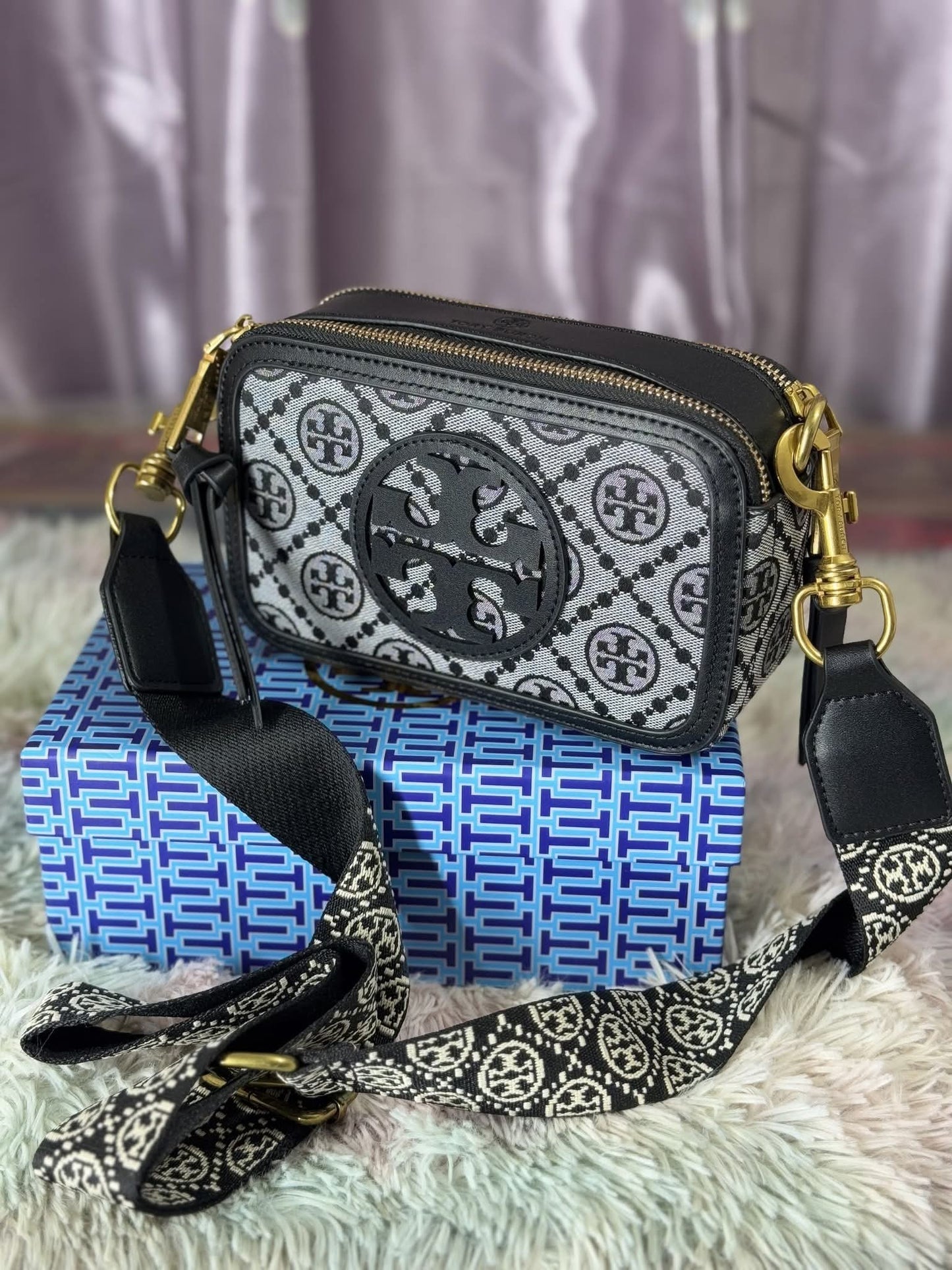 Tory Burch Mini T Monogram Miller Crossbody Bag