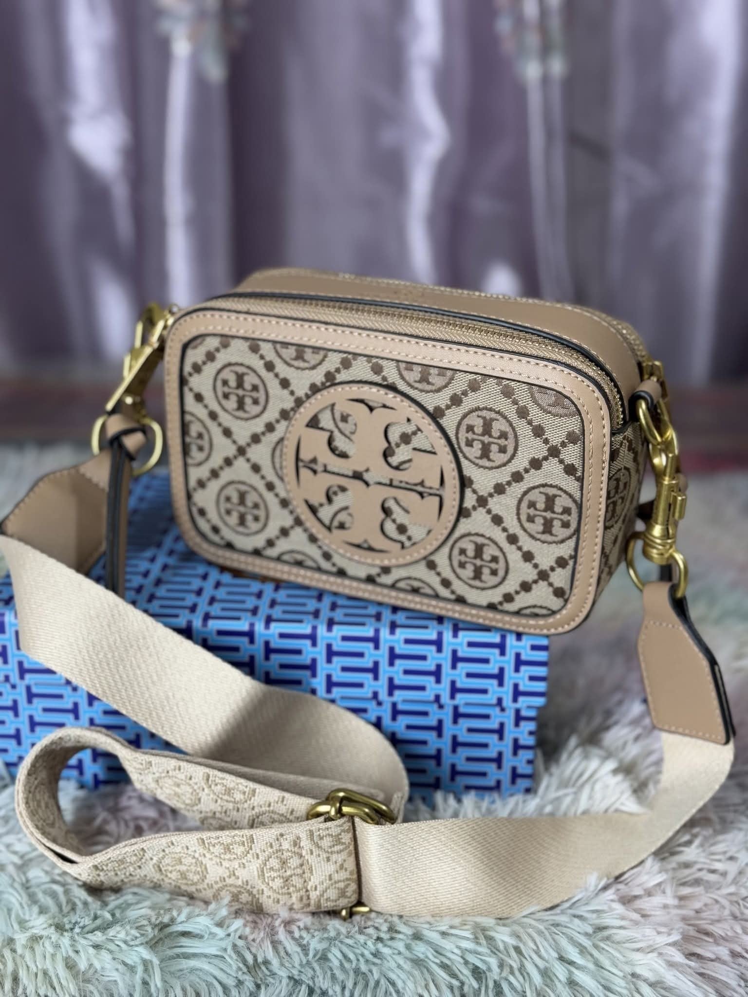 Tory Burch Mini T Monogram Miller Crossbody Bag